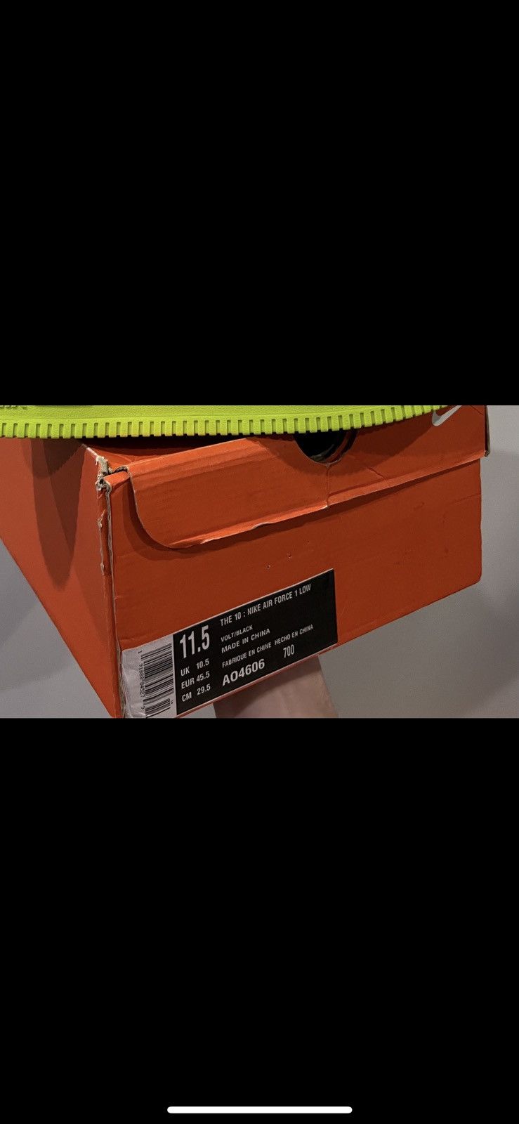 Nike × Off-White Nike air force off white volt Size US 11.5 / EU 44-45 - 13 Thumbnail