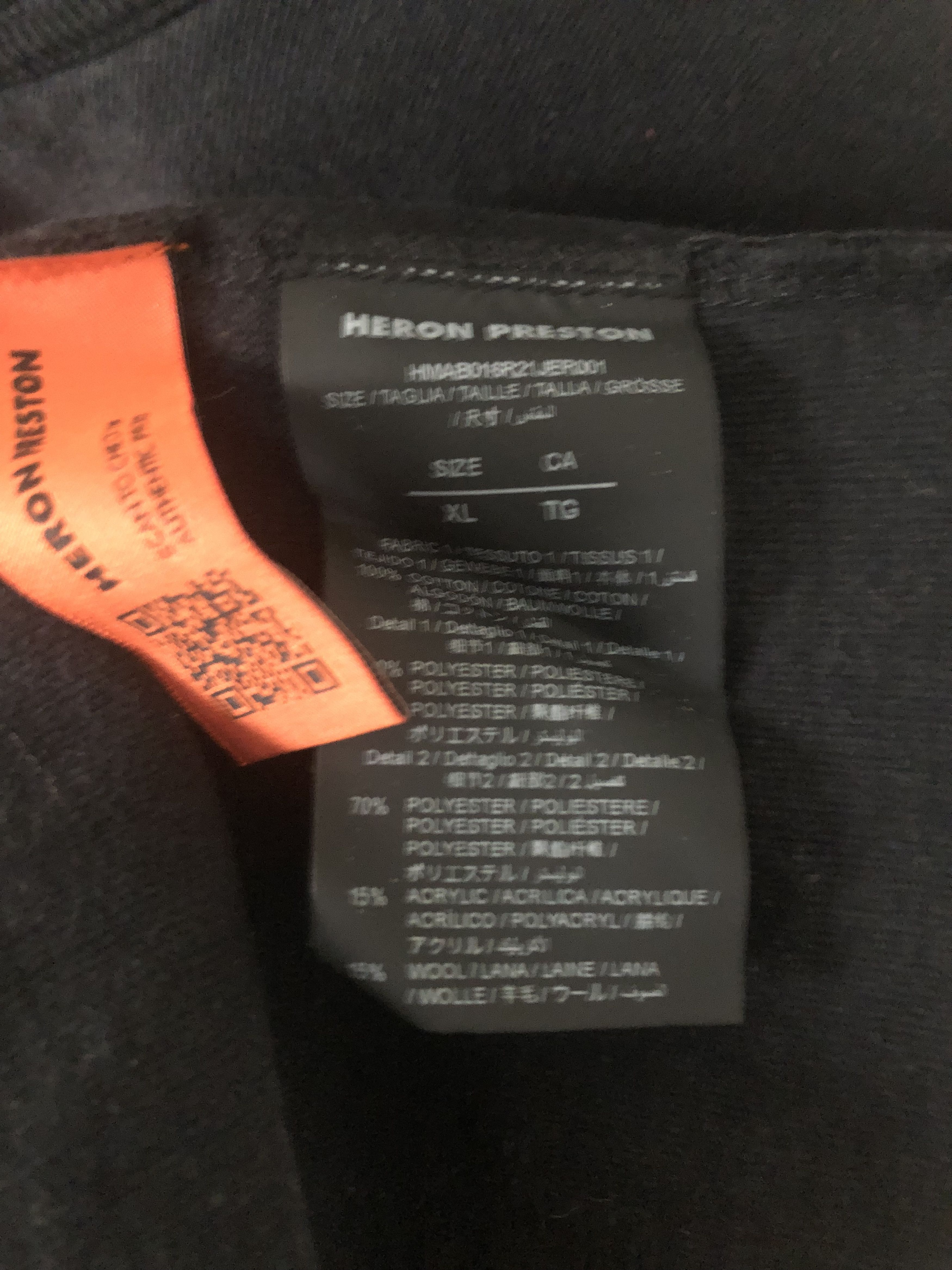 Heron Preston Heron Preston oversized long black thin sweatshirt Size US XL / EU 56 / 4 - 8 Thumbnail