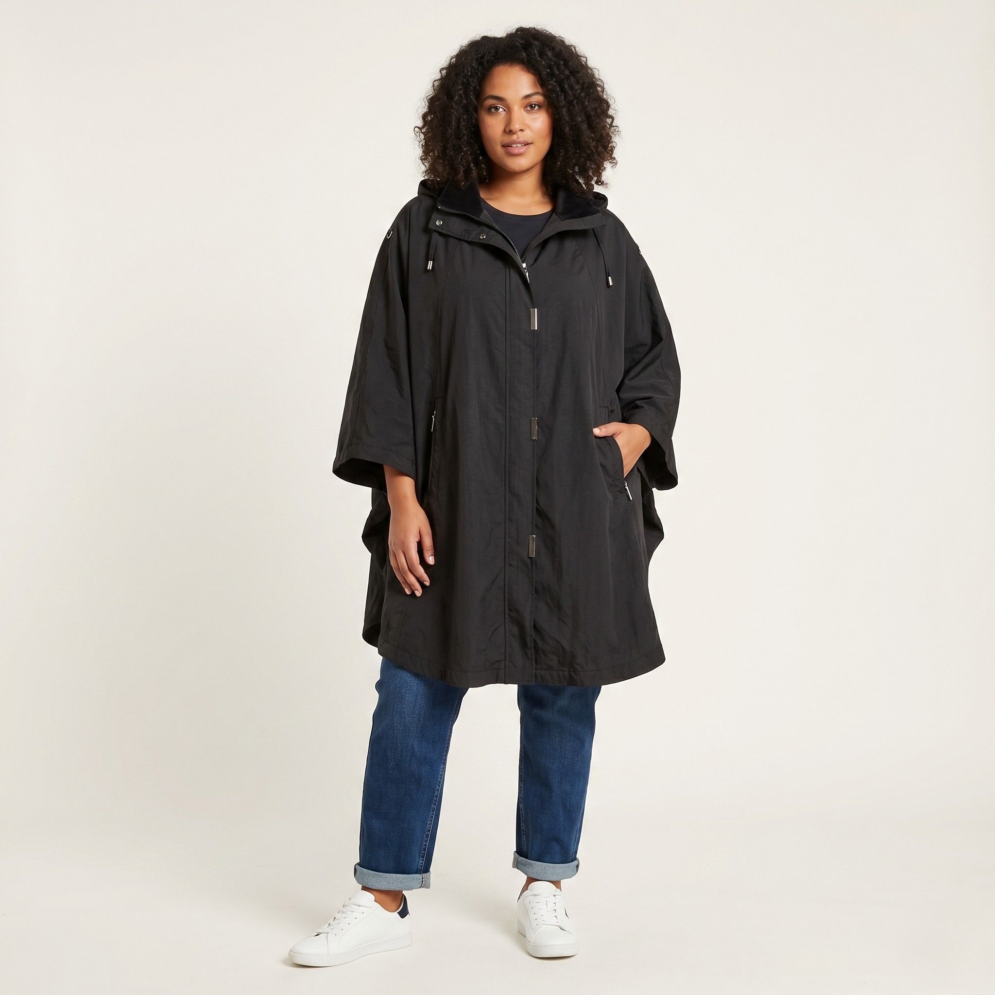Vintage Mox Woman 58 XXL Jacket Black Nylon Oversize Padded 2269 Size XXL / US 16-18 / IT 52-54 - 1 Thumbnail