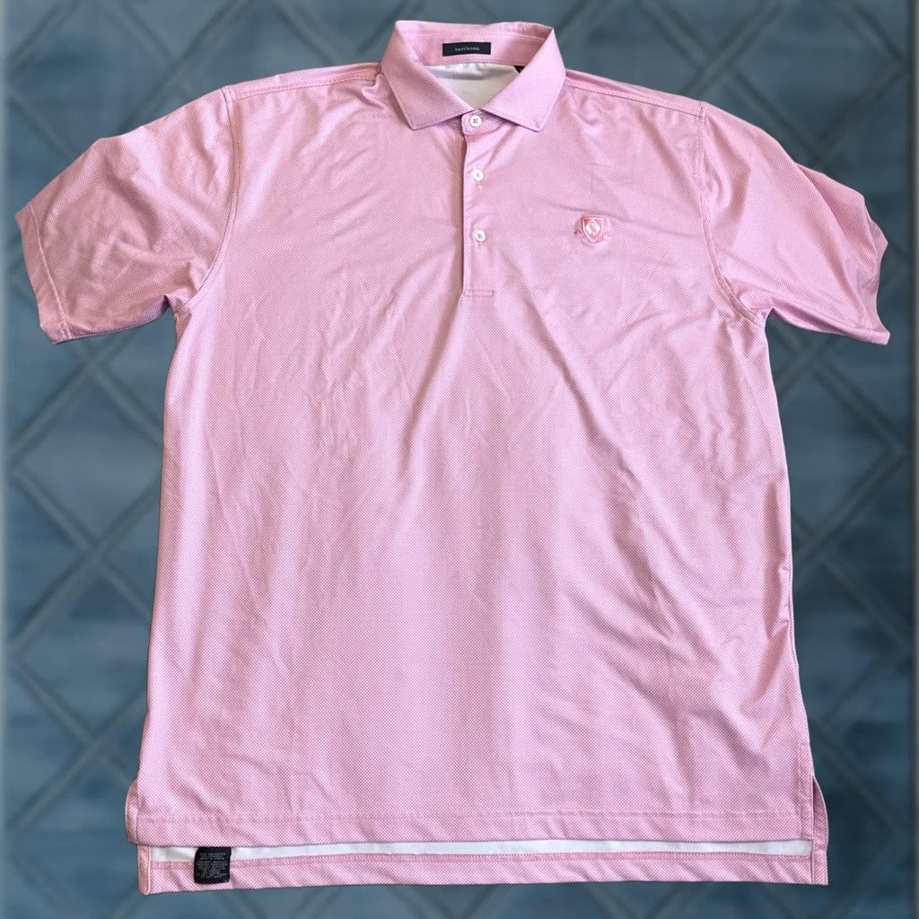 Pinko Turtleson Polo Shirt Golf Pink Pattern Embroidered Logo Large L Men Regular Short Sleeve Size US L / EU 52-54 / 3 - 1 Thumbnail