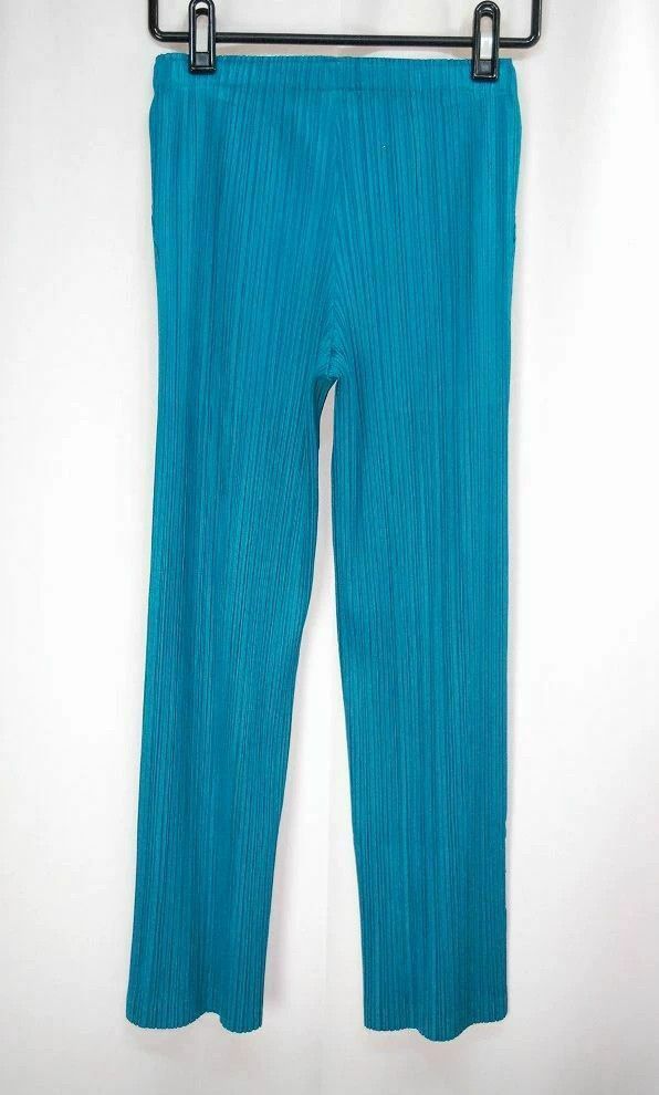 Issey Miyake issey miyake size:1 Lake blue pleated pants Size 42" / US 20 - 2 Thumbnail
