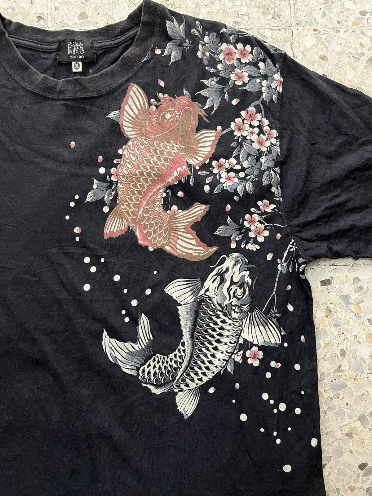 Karakuri Tamashii RARE Overprint Japanese Traditional Art Koi Fish Wagara Size US XL / EU 56 / 4 - 5 Thumbnail