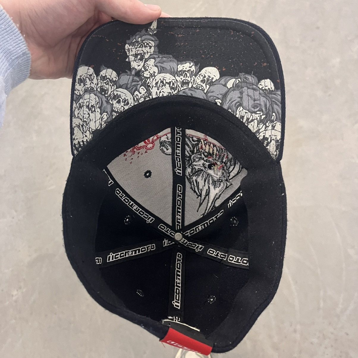 JNCO Y2K ICON motocross Jnco skater style hat zombies rare Small Size ONE SIZE - 3 Thumbnail