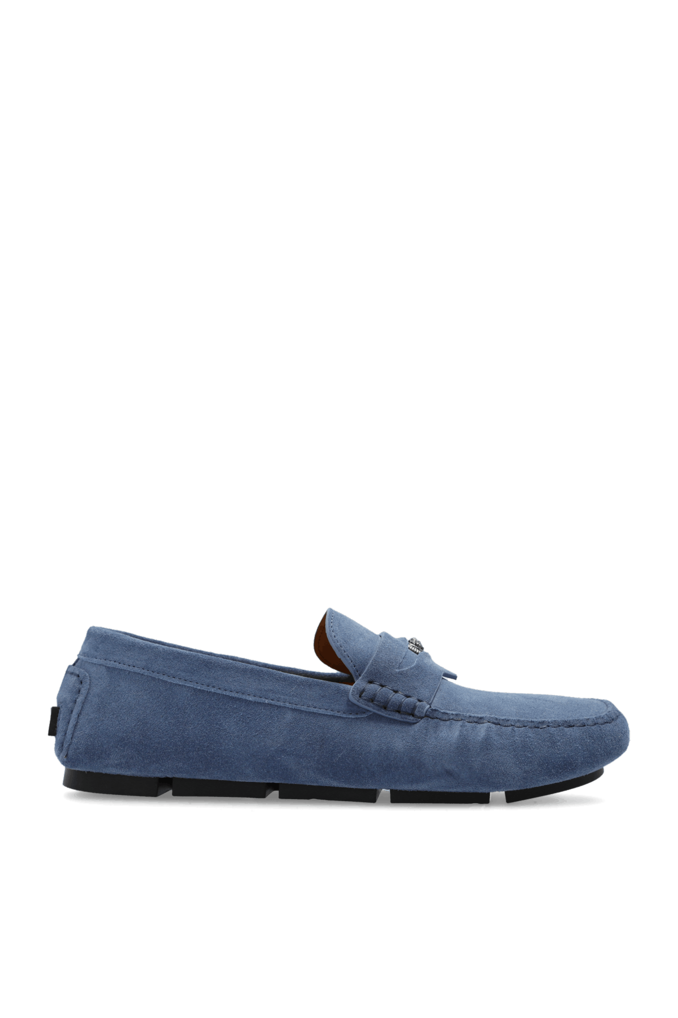 Versace o1s22i1n1224 Suede Leather Loafers in Light Blue Size US 7 / EU 40 - 1 Thumbnail