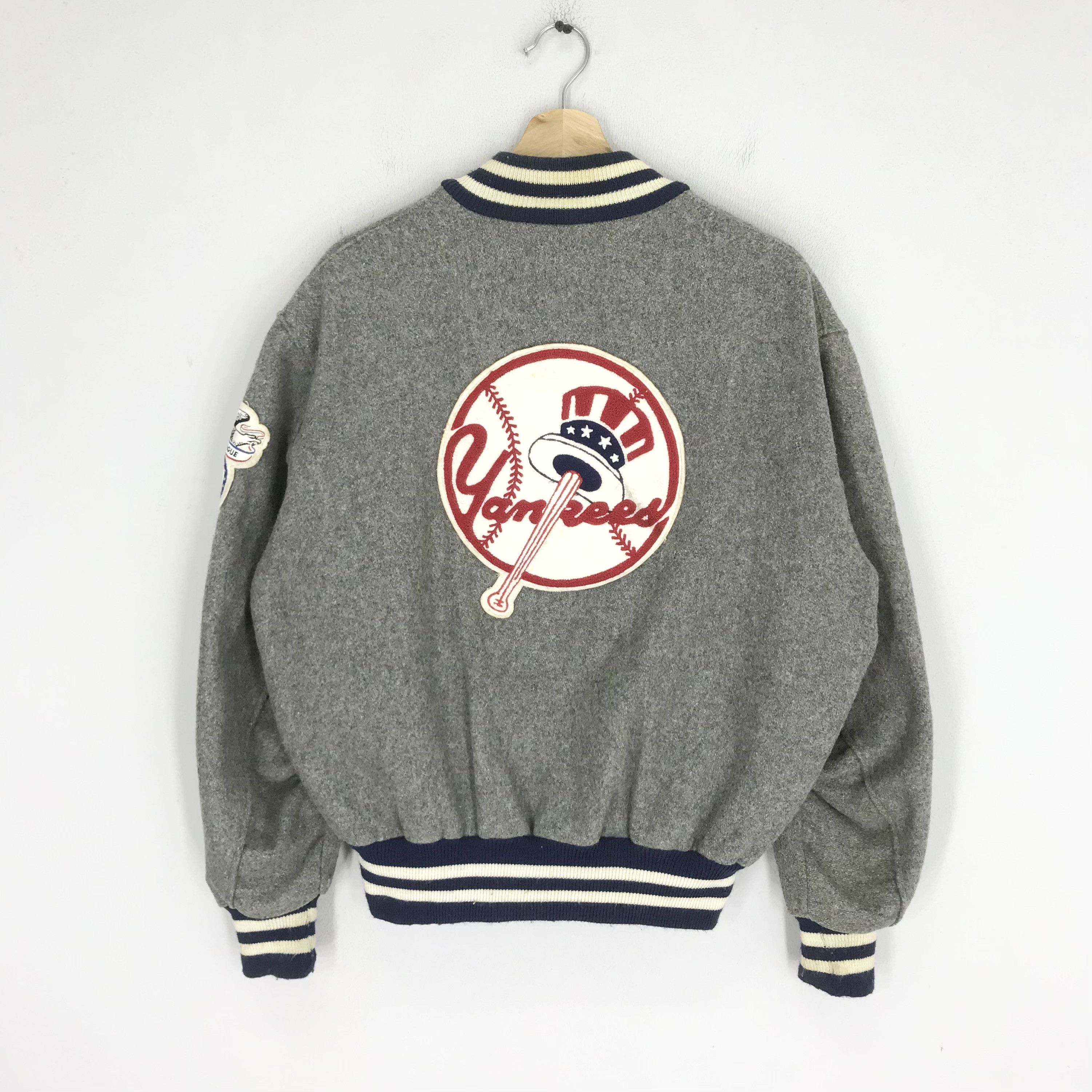 MLB Vintage 90's New York Yankees Wool Varsity Jacket MLB Team Size US L / EU 52-54 / 3 - 2 Thumbnail