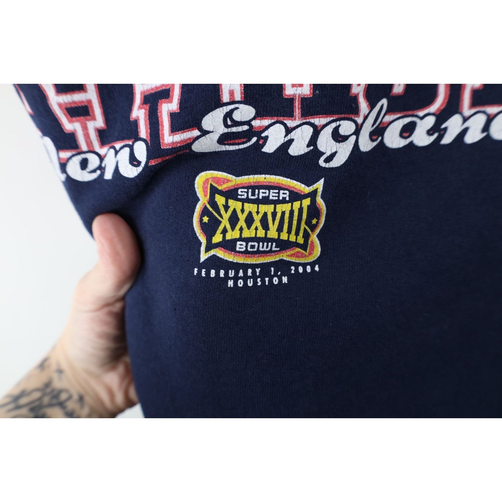 Vintage Vintage Y2K 2003 AFC Champs New England Patriots Sweatshirt Size US XXL / EU 58 / 5 - 5 Thumbnail