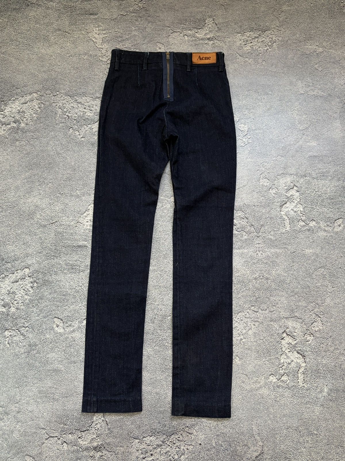 Acne Studios Acne Studios Skin Rinse Dark Blue Indigo Back Zip Jeans 27 Size 27" / US 4 / IT 40 - 2 Thumbnail