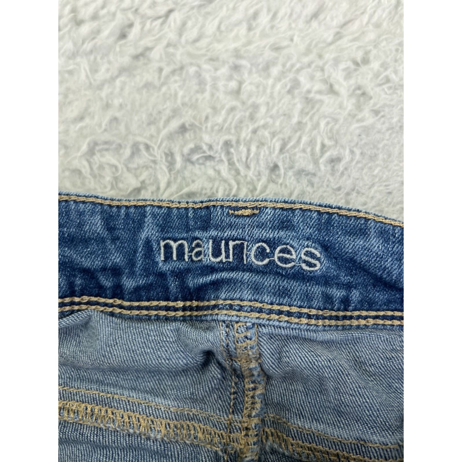 Vintage Maurices Jeans Womens 8 Blue Denim Cotton Bootcut Embroidered Western 5-Pocket Regular Mid Rise Stretch Size 30" / US 8 / IT 44 - 6 Thumbnail