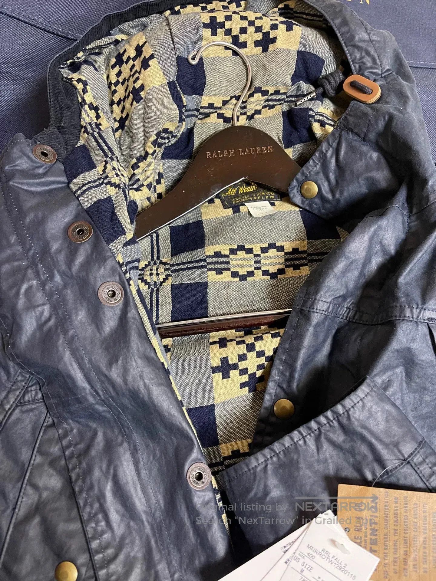 RRL Ralph Lauren RRL New Vintage Waxed Hooded Jacket. Size US M / EU 48-50 / 2 - 4 Thumbnail