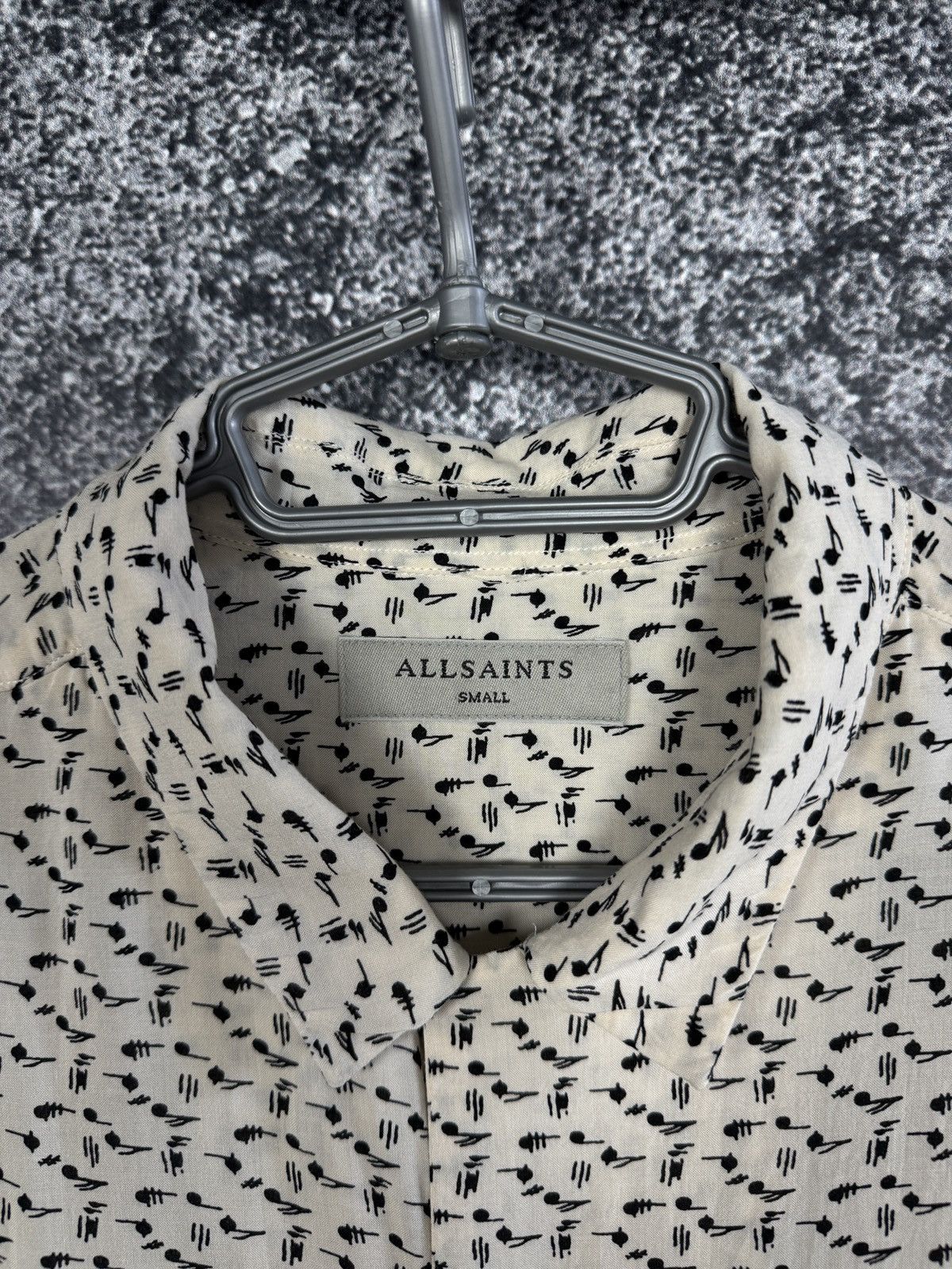 Allsaints Men’s Allsaints Notes Short Sleeve Shirt Button Up Size S Size US S / EU 44-46 / 1 - 6 Thumbnail