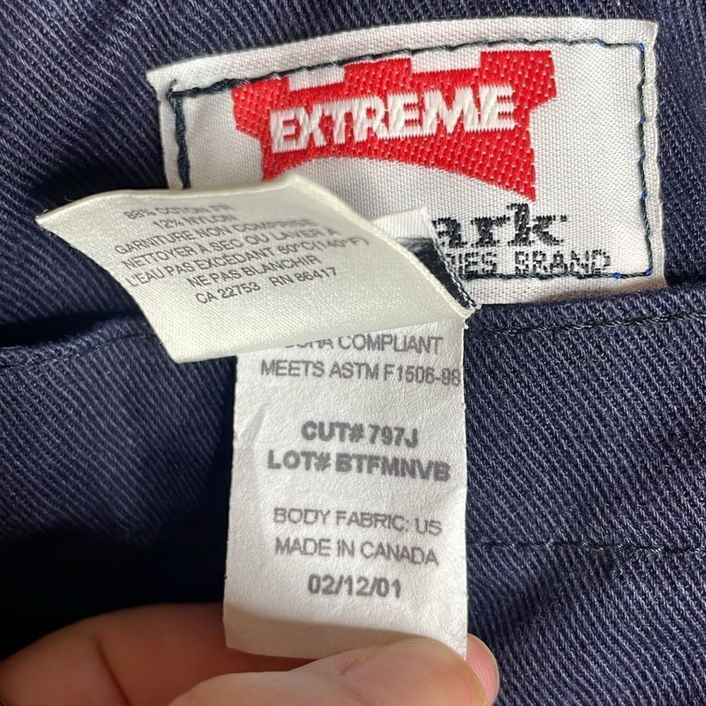 Vintage Bulwark Fire resistant Bib Overalls Lightweight Non Insulate Size US 36 / EU 52 - 6 Thumbnail
