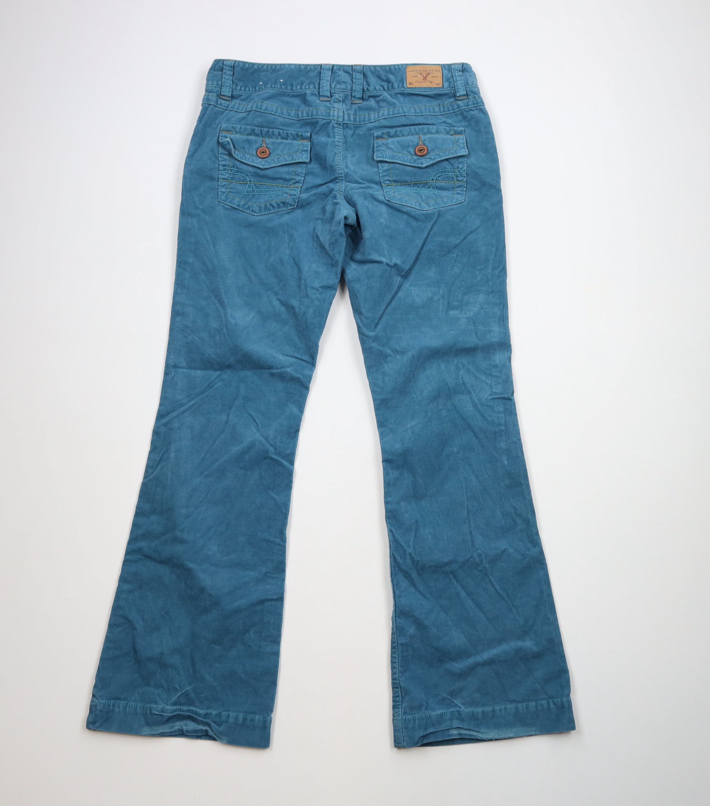 American Eagle Outfitters × Vintage Vintage 90s Y2K American Eagle Flared Corduroy Pants Size 32" / US 10 / IT 46 - 9 Thumbnail