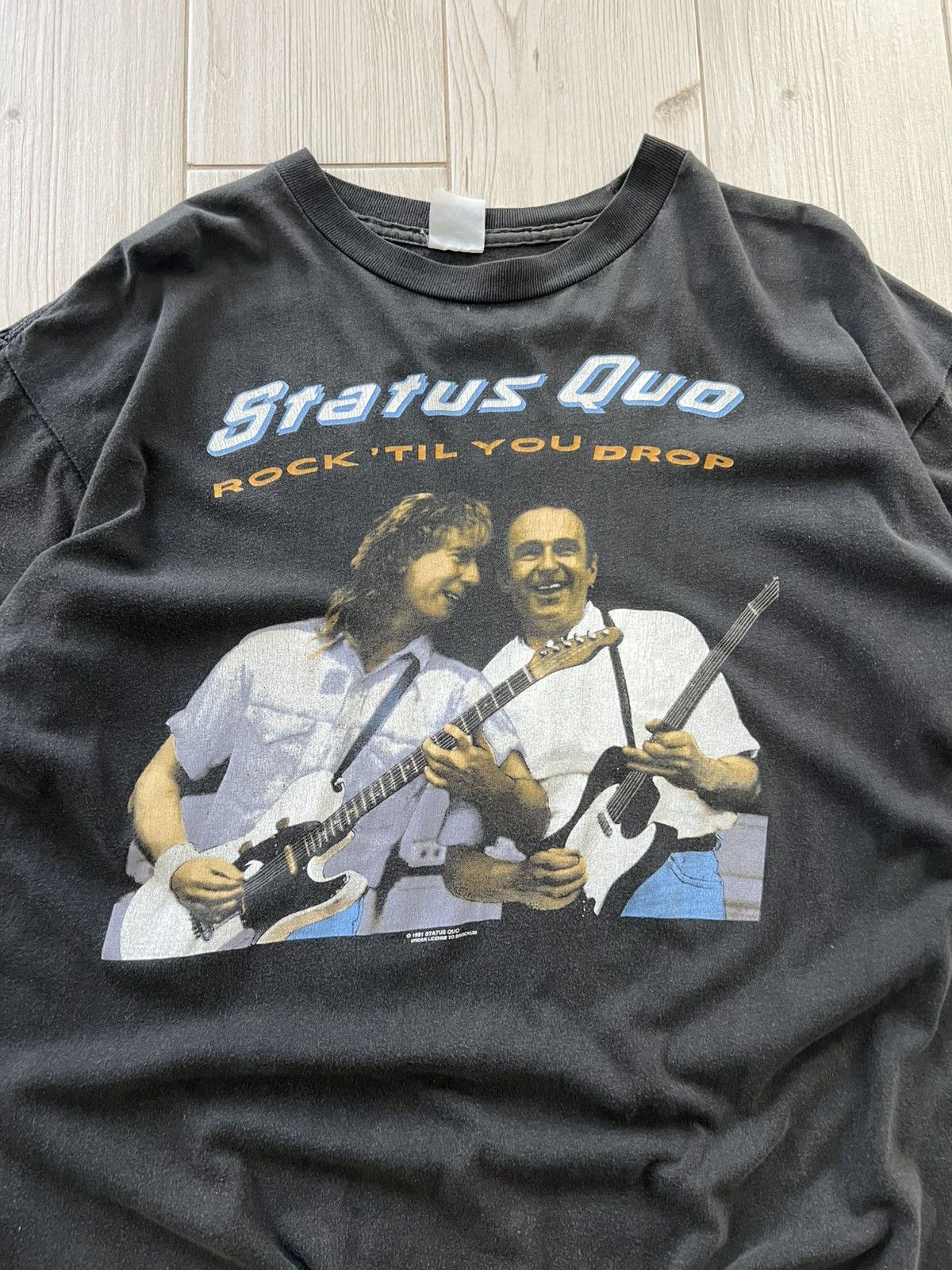 Band Tees Status Quo Vintage 1992 Rock'Til You Drop Rock Band Tour Size US XL / EU 56 / 4 - 8 Thumbnail
