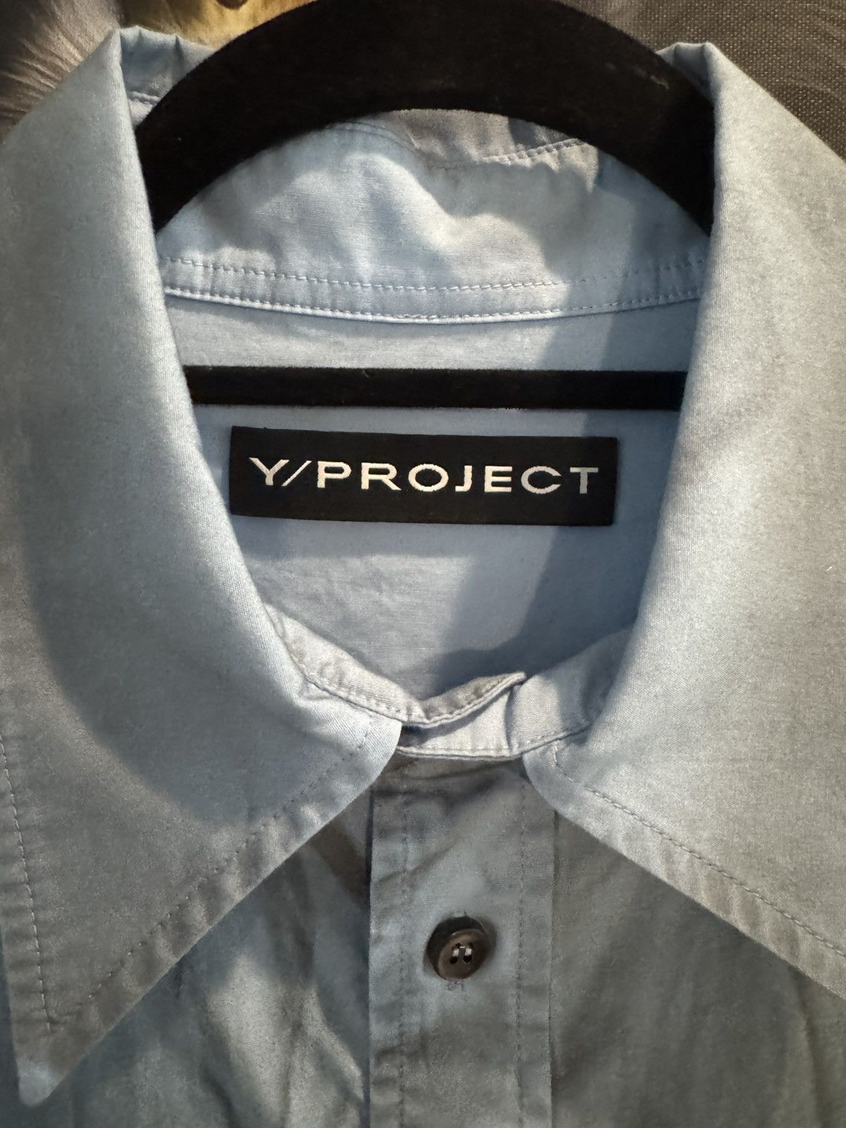 Y/Project Y Project Smoked Blue Button Up Size US M / EU 48-50 / 2 - 4 Thumbnail