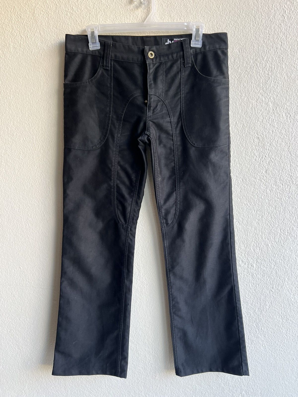 Japanese Brand Phenomenon Japan Fade Black Moleskin Cotton Flare Pant Size US 30 / EU 46 - 23 Thumbnail