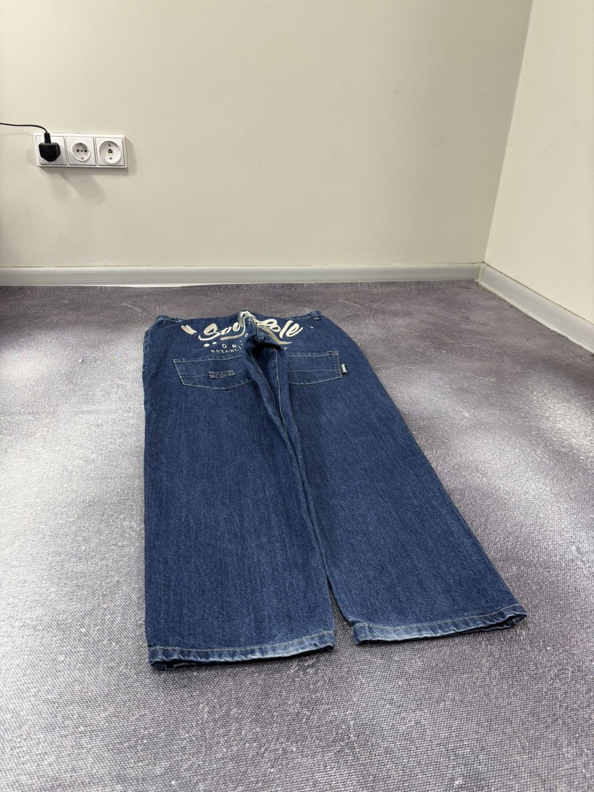 Southpole Vintage Southpole Y2K Big Embroidered Logo Blue Baggy Jeans Size US 34 / EU 50 - 3 Thumbnail