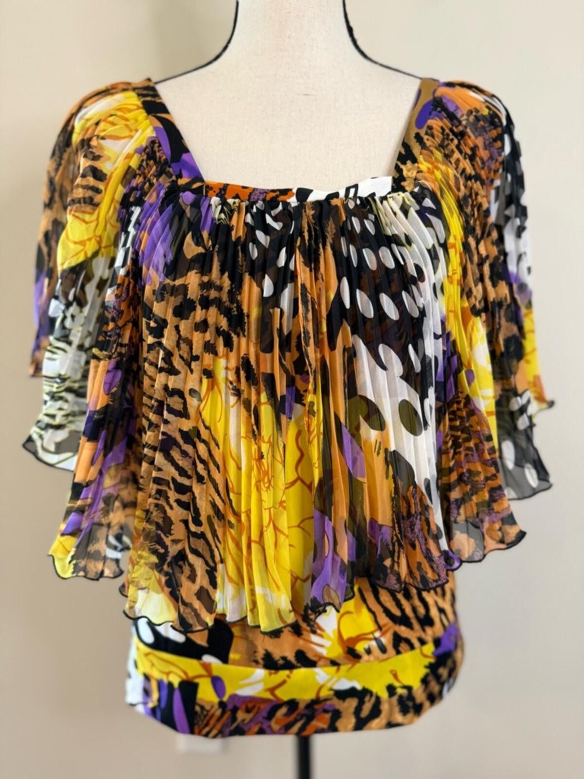 Other Madison Paige pleated wearable art top leopard polka dot M Size M / US 6-8 / IT 42-44 - 1 Thumbnail
