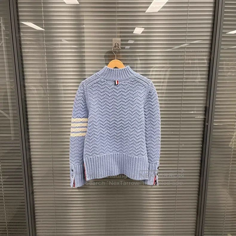 Thom Browne Thom Browne Blue Knit Sweater Size S / US 4 / IT 40 - 2 Thumbnail