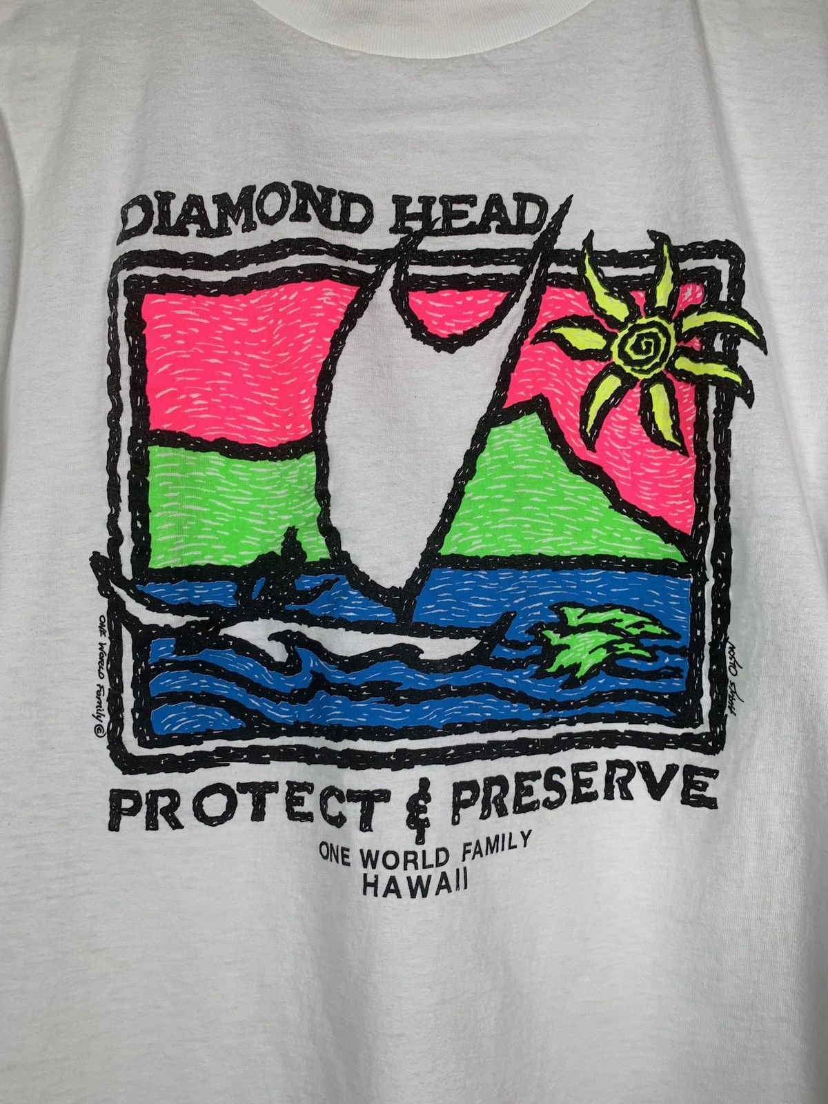 Vintage Vintage Hawaii Diamond Head Park Surf T Shirt USA Size US L / EU 52-54 / 3 - 3 Thumbnail