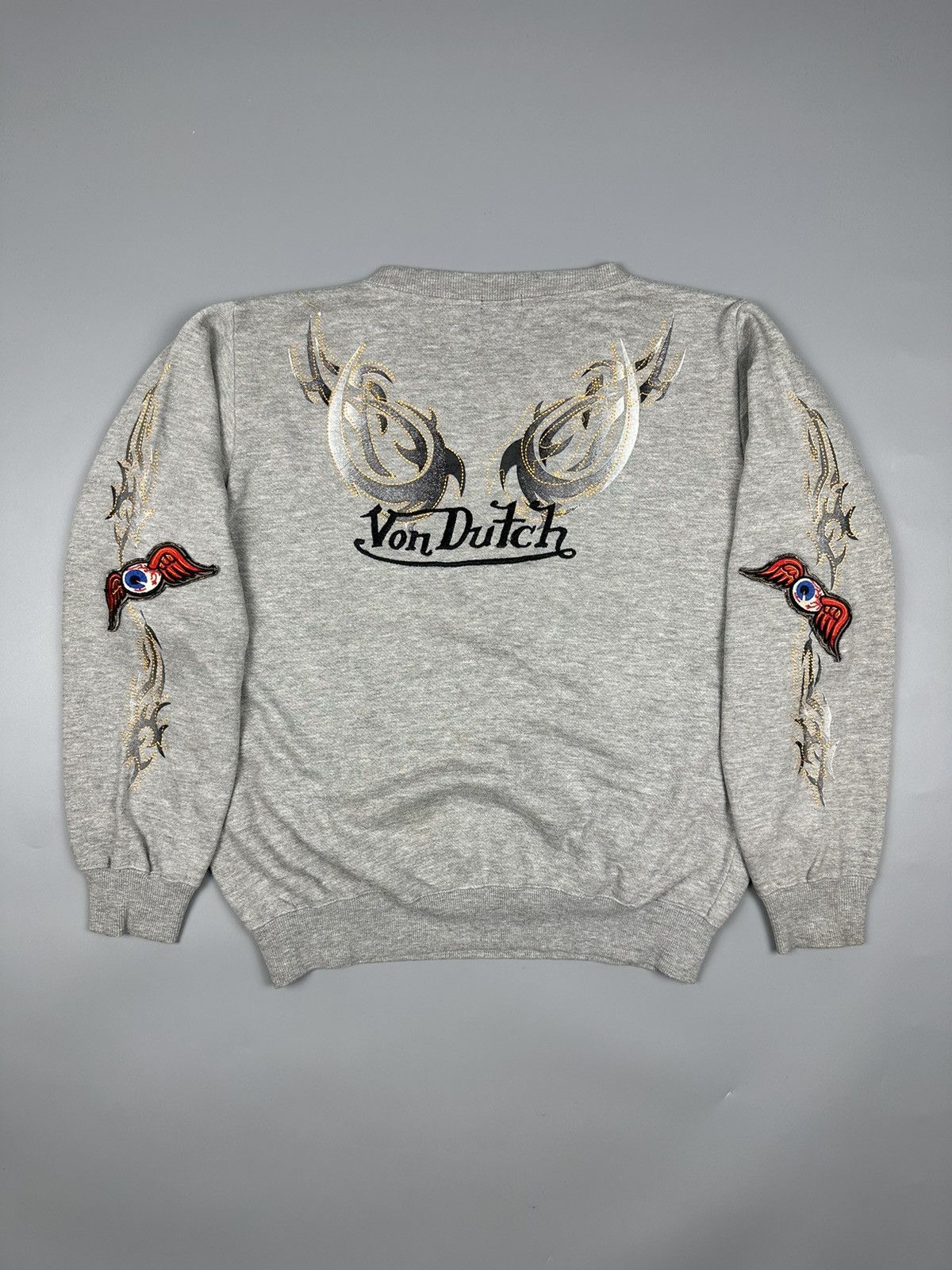 Designer × Von Dutch 🔥Sick🔥Vintage Von Dutch Flames Sweatshirt Size US M / EU 48-50 / 2 - 2 Thumbnail