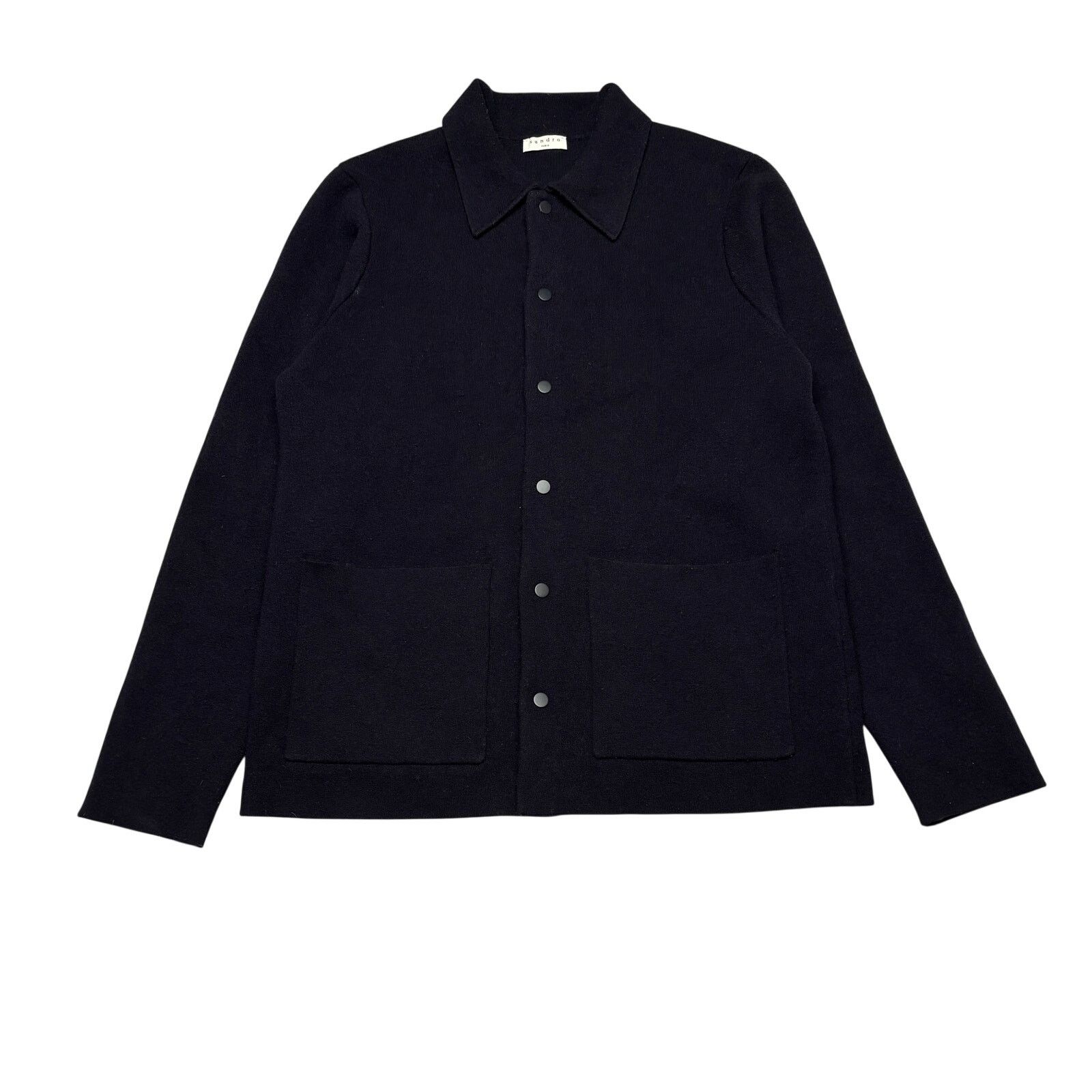 Sandro Sandro Paris Cardigan With Polo Collar Sweater Men's Large Size US L / EU 52-54 / 3 - 1 Thumbnail