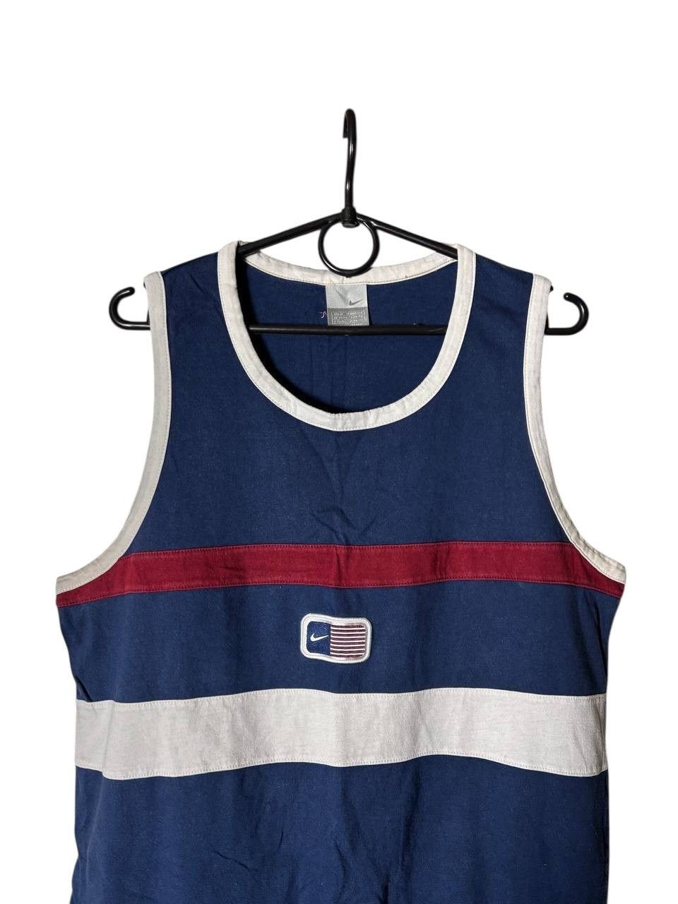 Nike 00's Vintage Nike USA Sleeveless Tee T-Shirt Size US M / EU 48-50 / 2 - 2 Thumbnail