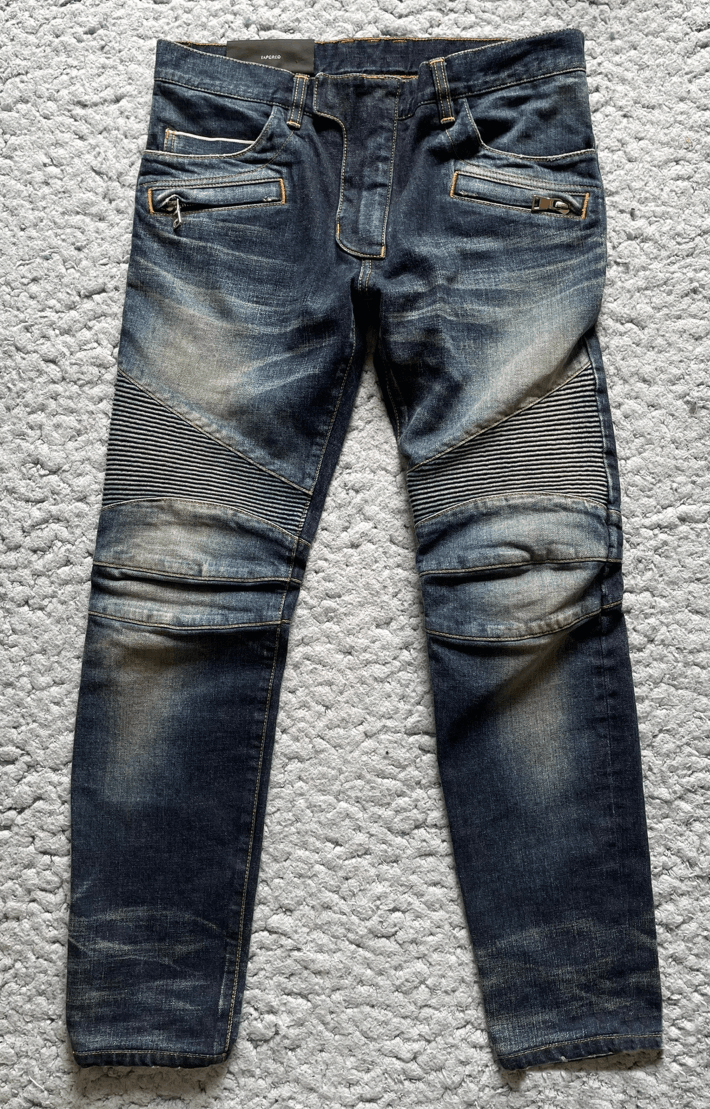 Balmain balmain men's biker jeans size 31 Size US 31 - 4 Thumbnail