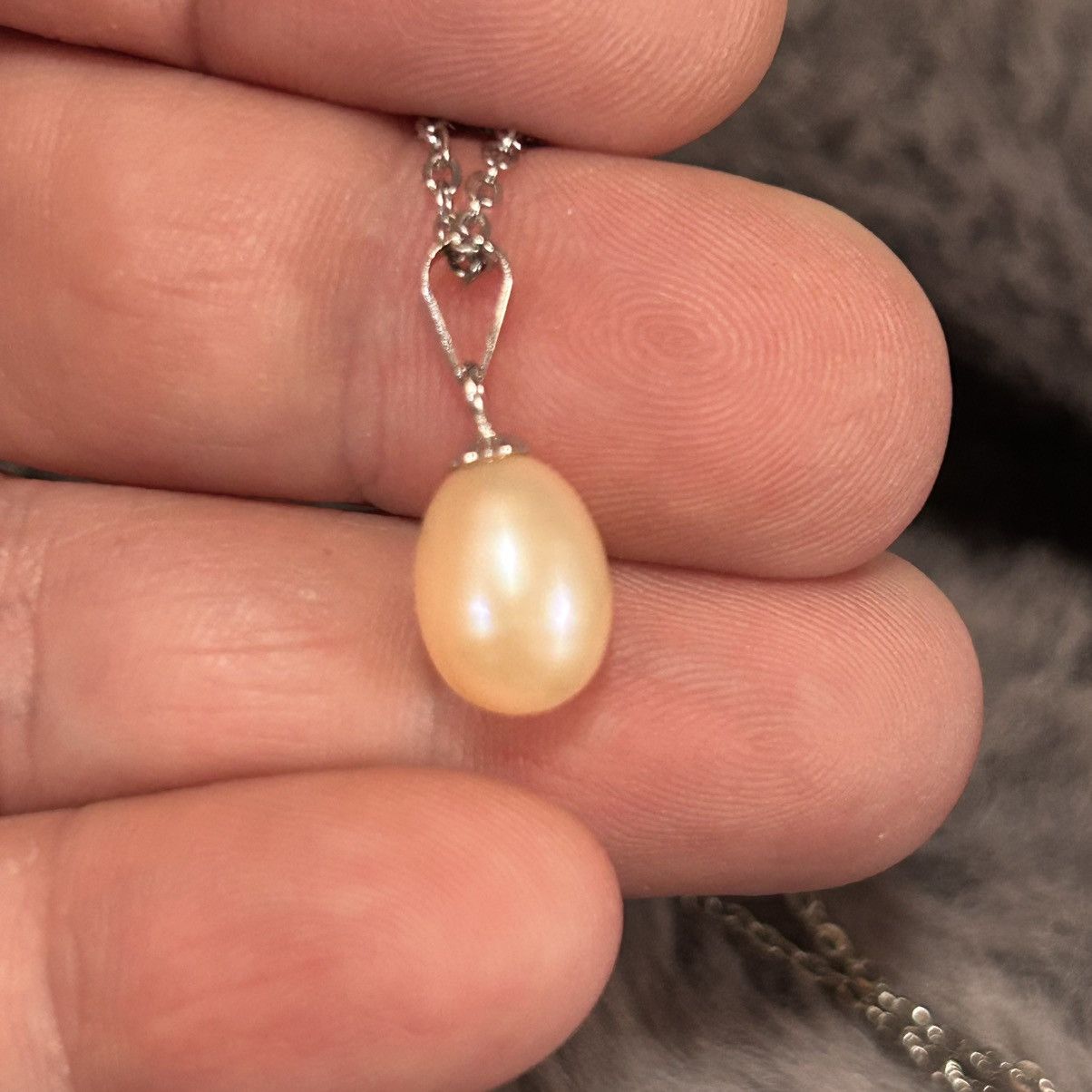 Handmade Handcrafted genuine fresh water pearl pendant necklace Size ONE SIZE - 3 Thumbnail