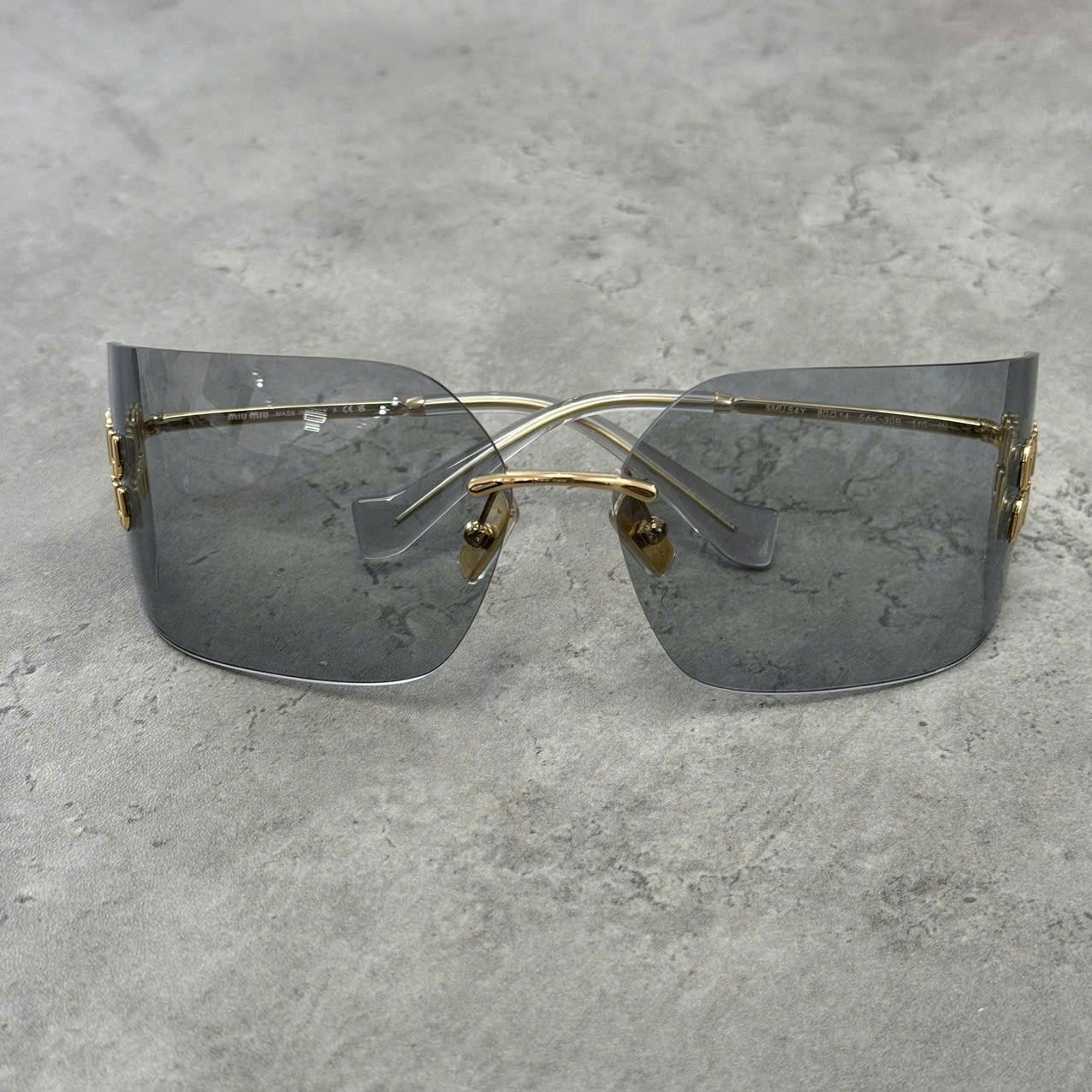 Miu Miu MIU MIU MU 54YS 5AK30B Sunglasses LIGHT GREY Size ONE SIZE - 2 Thumbnail