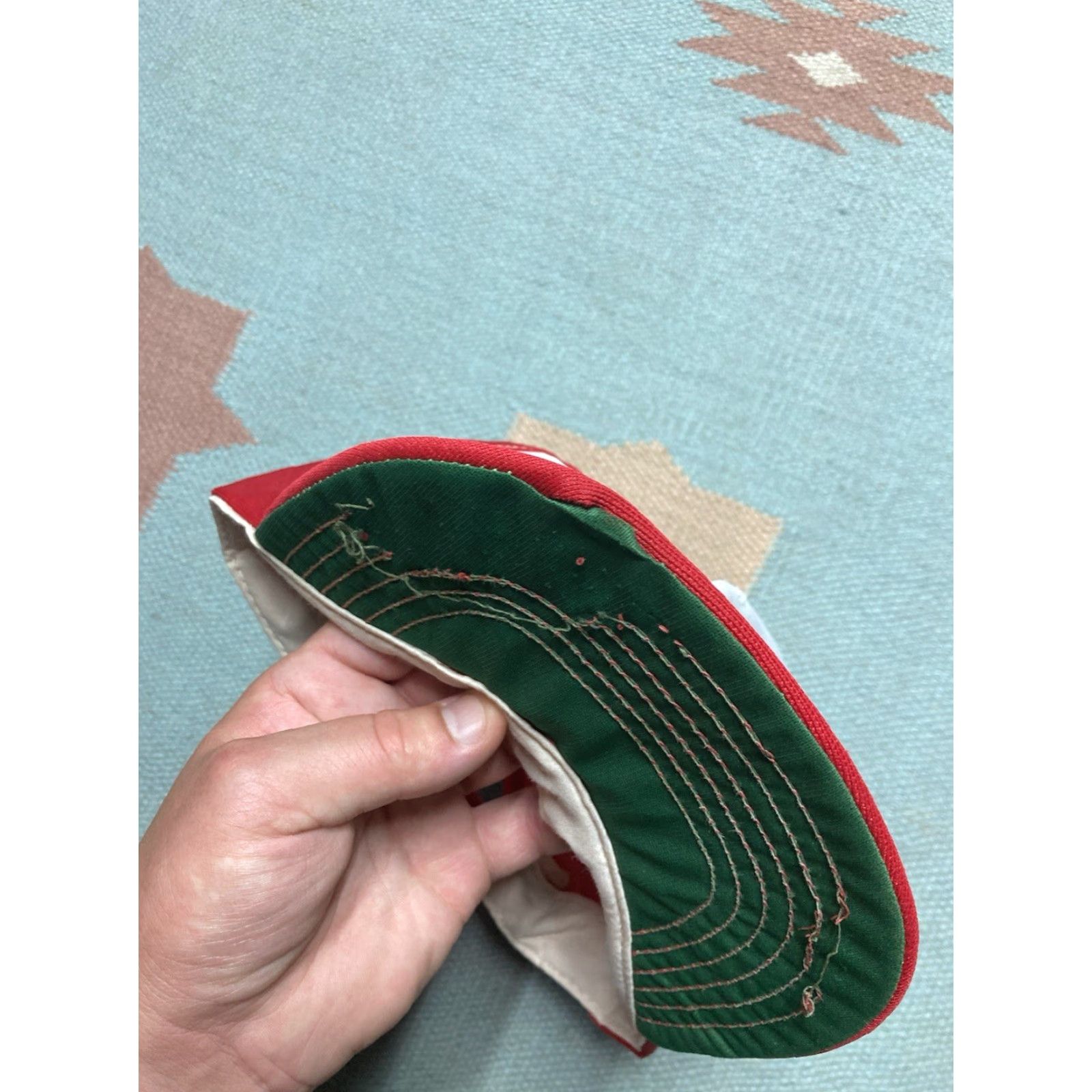 Vintage VINTAGE A&G Snapback Hat Cap Red Adjustable Men Distressed Sandusky Michigan H feed farm Wickes OG Big H Size ONE SIZE - 4 Thumbnail