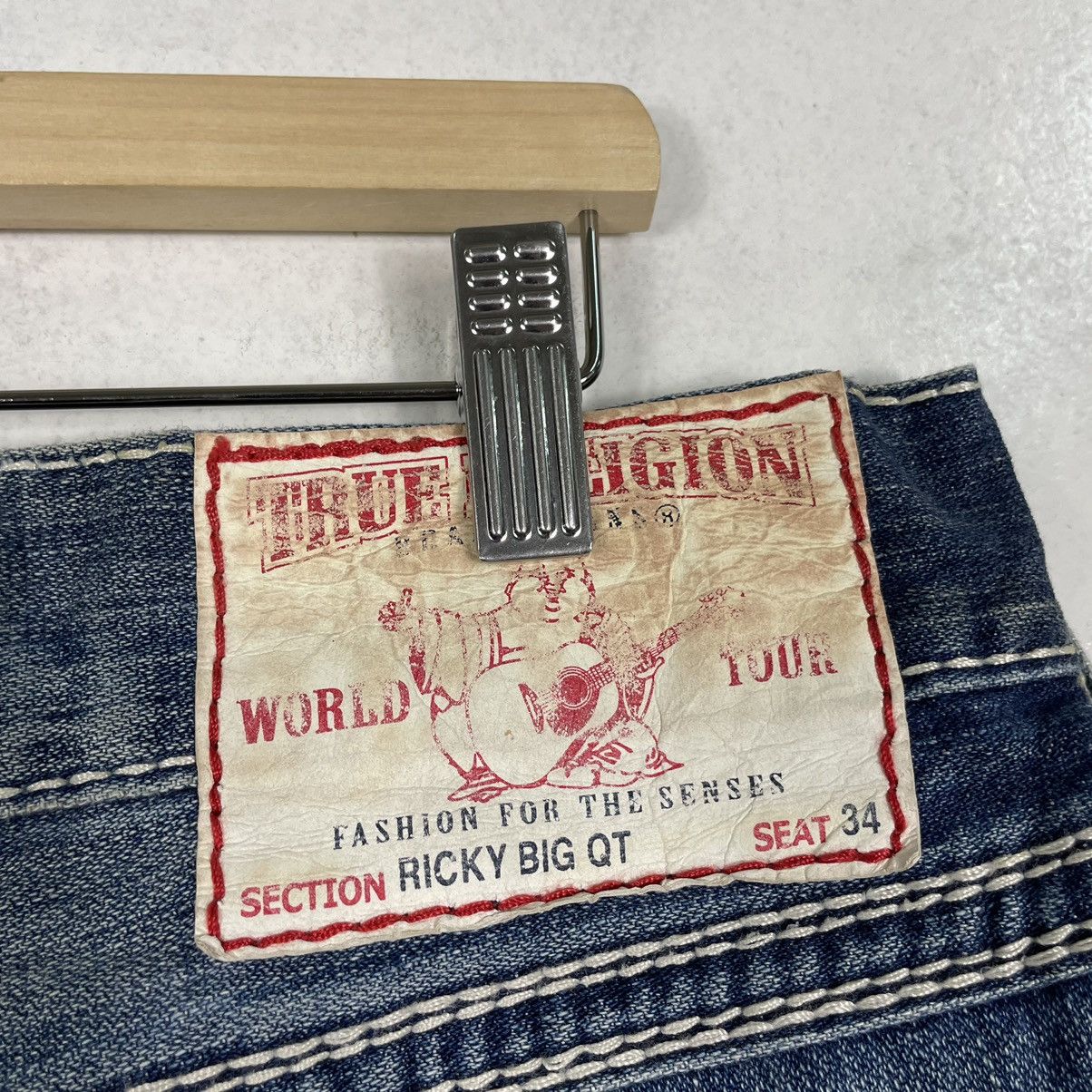 True Religion 💥TRUE RELIGION RICKY BIG DISTRESSED DENIM JEAN Size US 34 / EU 50 - 13 Thumbnail