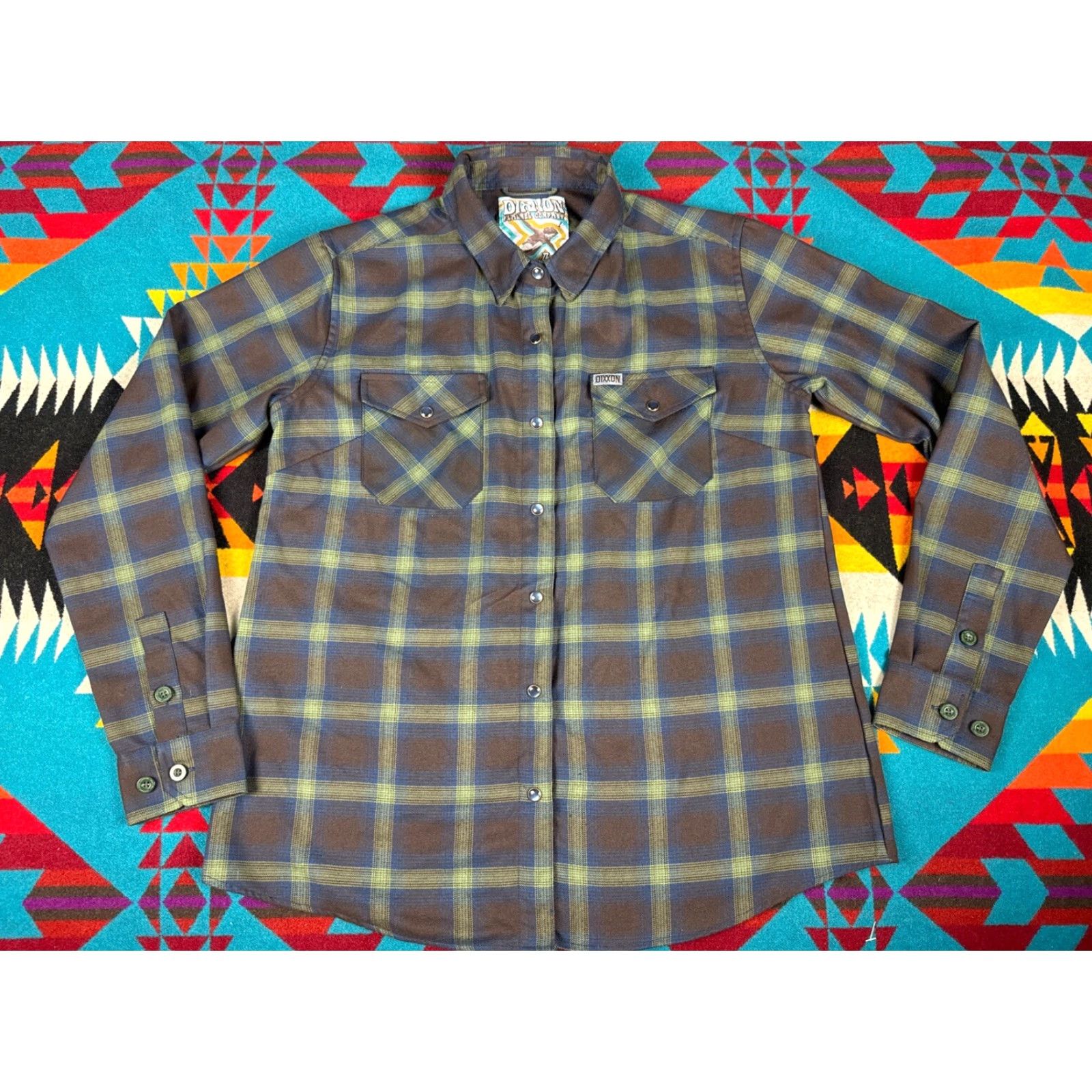 CO Dixxon Flannel Co The Cove Plaid Snap Button Long Sleeve Shirt L Mens Multicolor Flannel Shirt Size US L / EU 52-54 / 3 - 3 Thumbnail