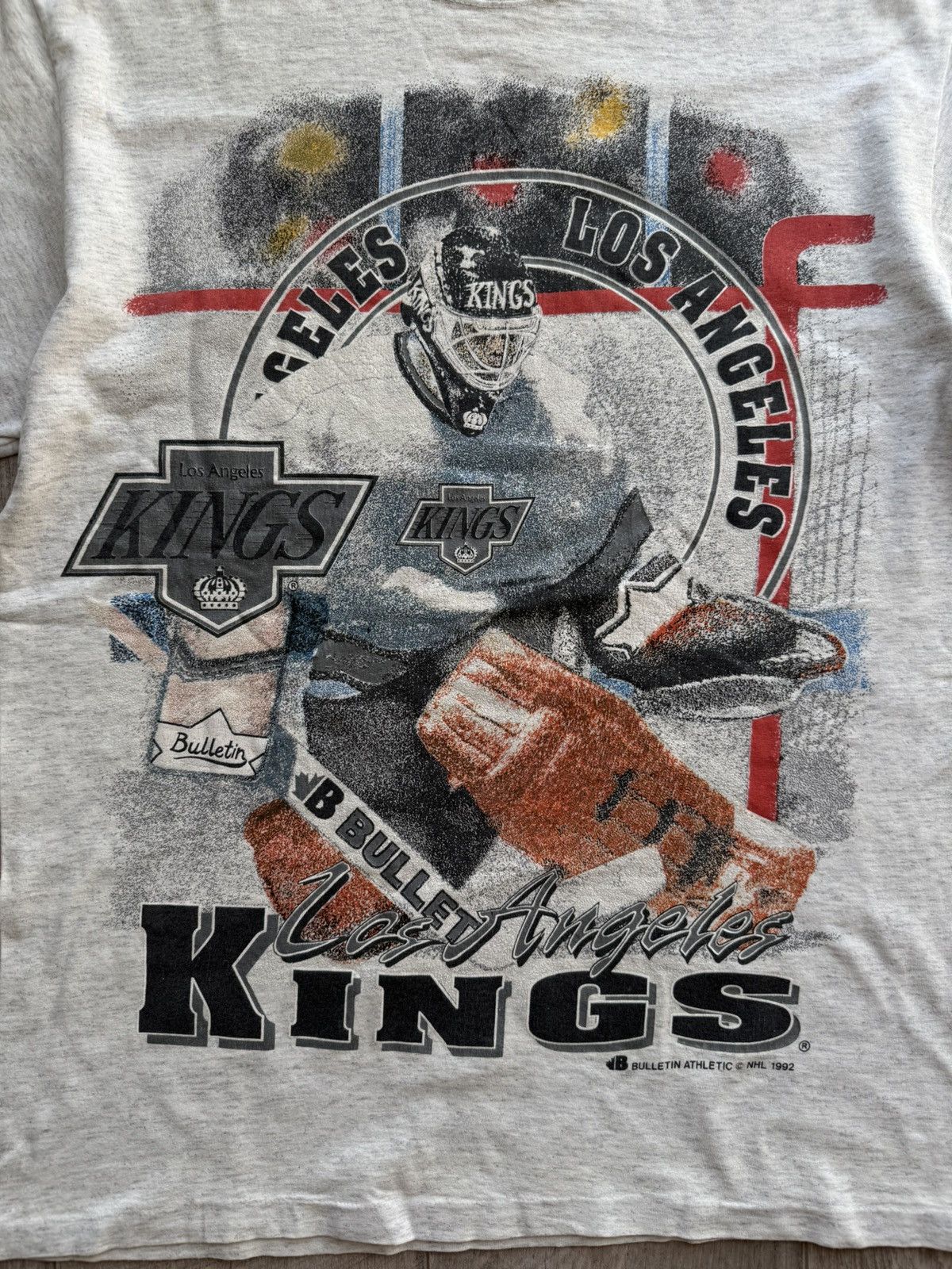 Los Angeles Apparel Vintage 1992 NHL Los Angeles KINGS Bulletin Athletic T Shirt Size US M / EU 48-50 / 2 - 3 Thumbnail