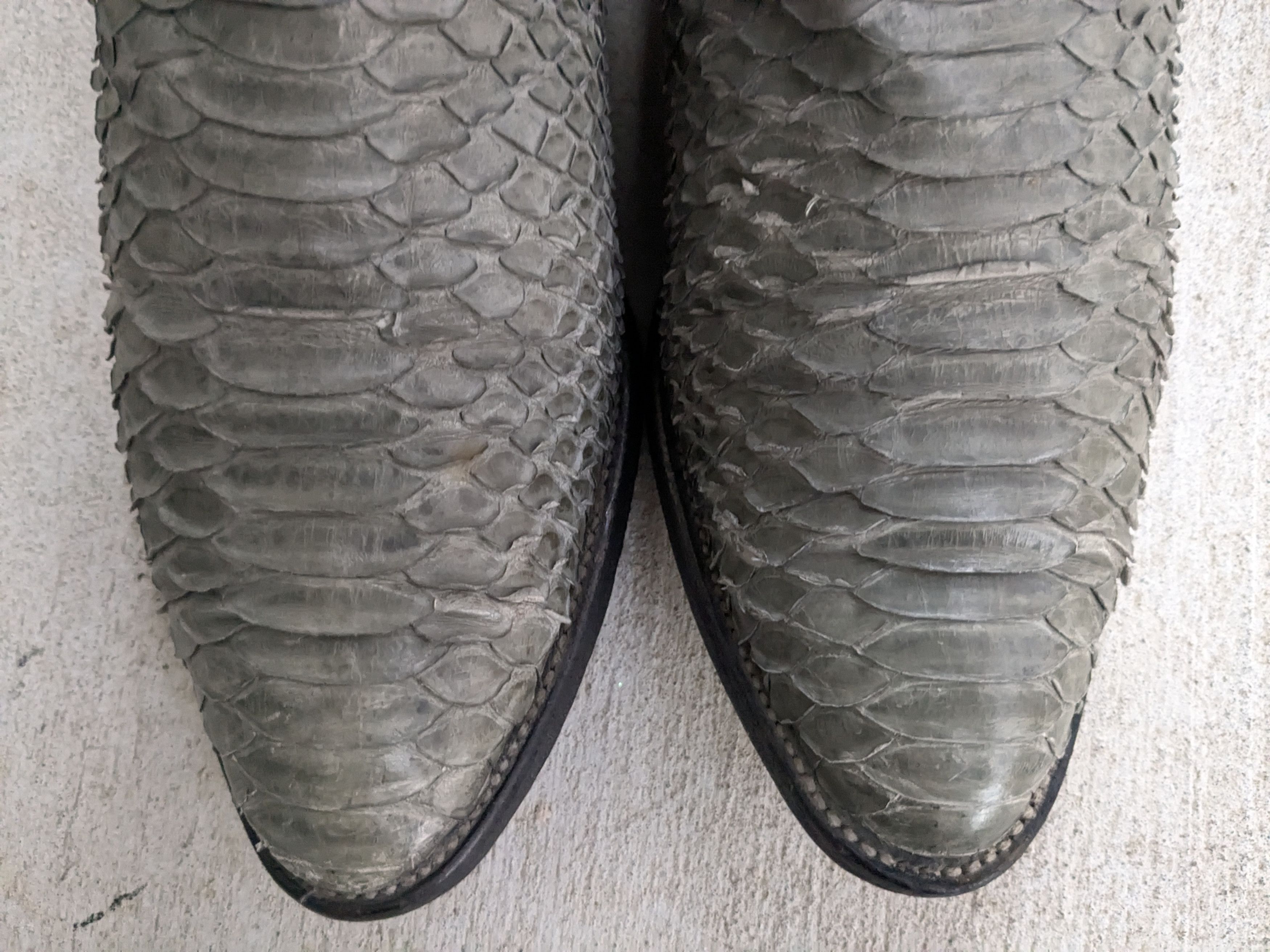 Nocona Nocona Cowboy Boots Gray 10 D Snakeskin Leather USA Size US 10 / EU 43 - 5 Thumbnail