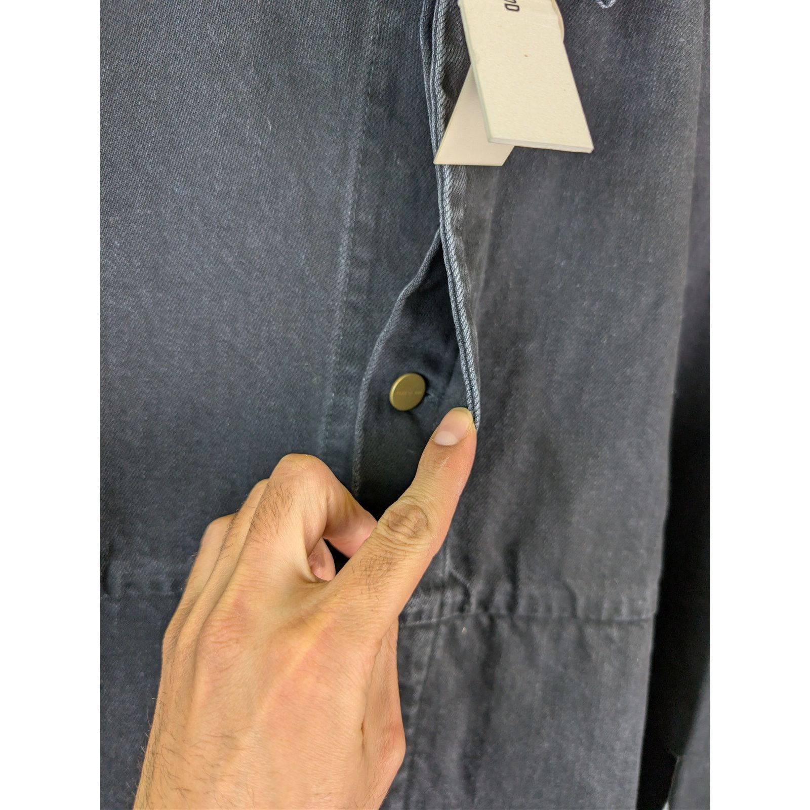 Fear of God o1rshd1 Canvas Utility Trucker Denim Jacket in Black Size US XL / EU 56 / 4 - 8 Thumbnail
