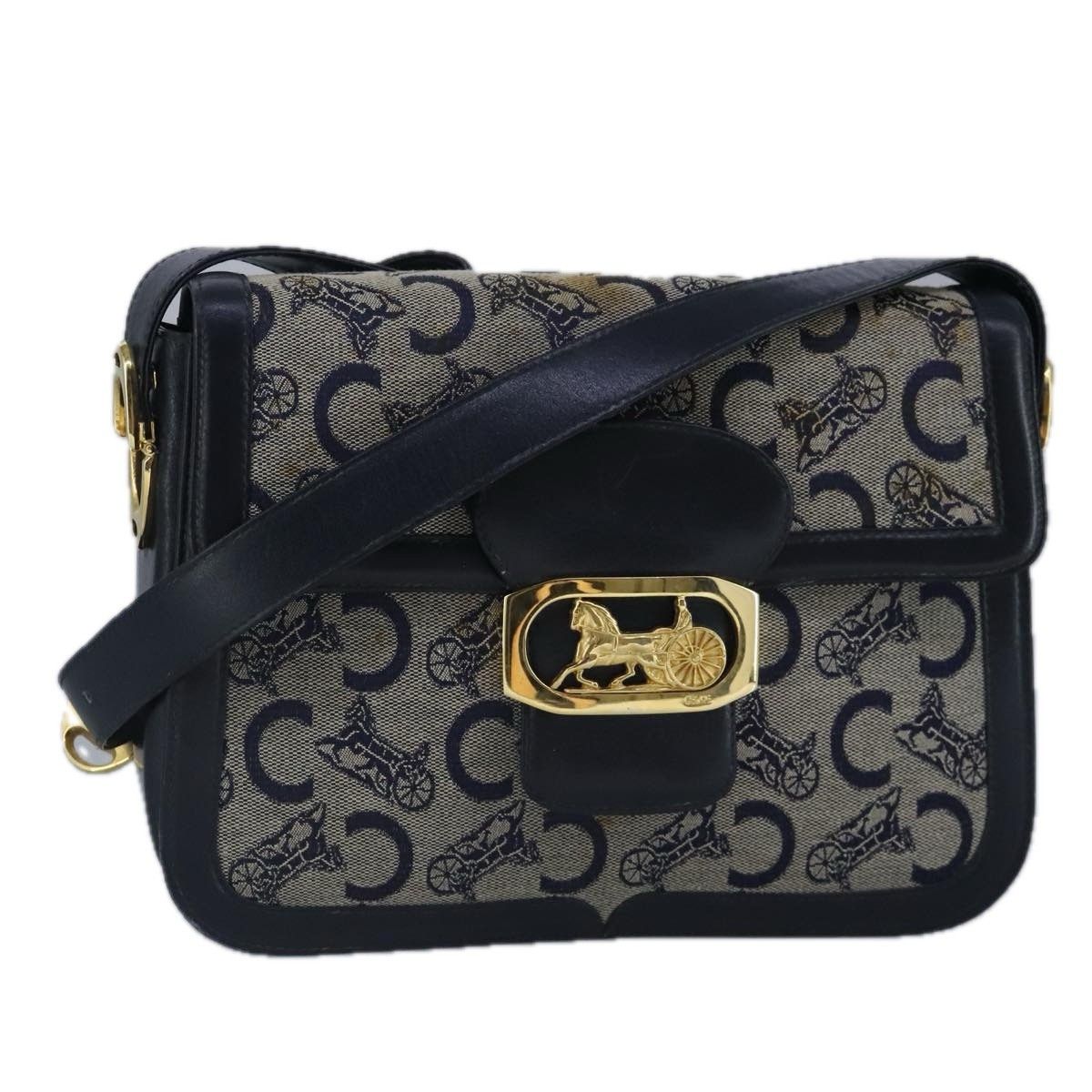 Celine Celine Horse Carriage Shoulder bag Macadam Canvas and leather Size ONE SIZE - 1 Thumbnail