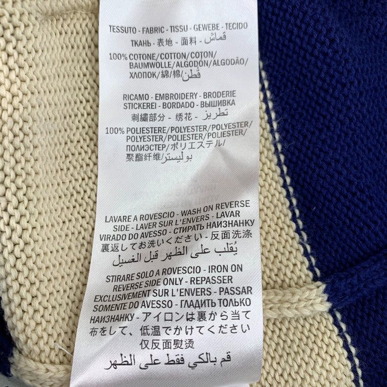 Gucci Gucci Color-blocked double G embroidered striped cotton V-n Size US S / EU 44-46 / 1 - 7 Thumbnail