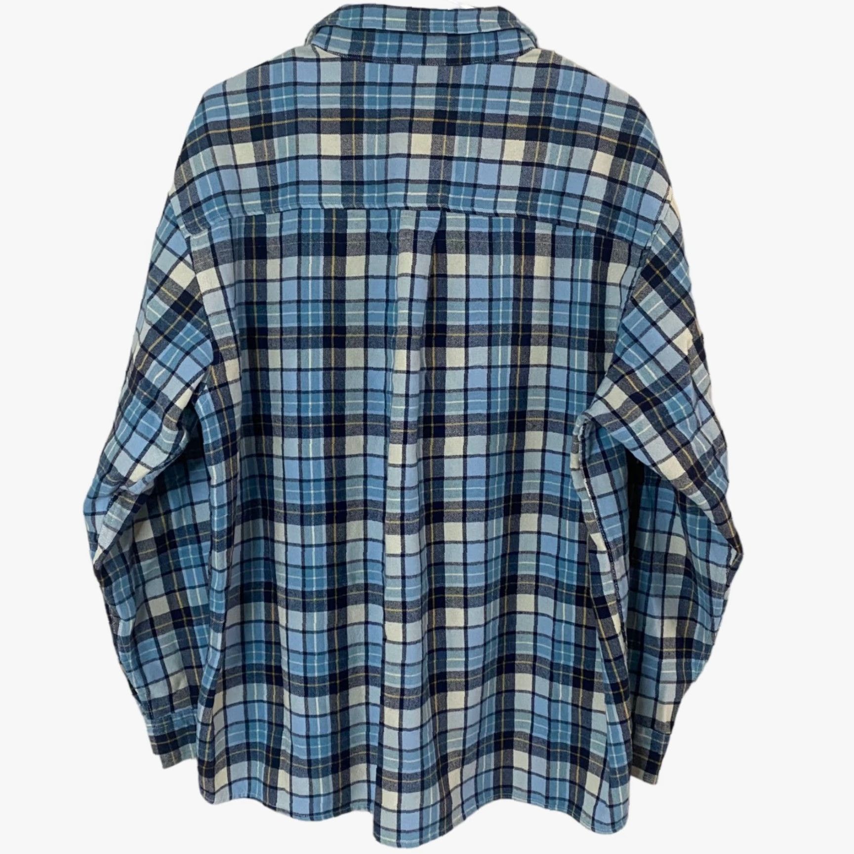 Blair VINTAGE John Blair Button-Up Flannel Shirt Long Sleeve Blue Plaid Pocket Mens XL Size US XL / EU 56 / 4 - 3 Thumbnail
