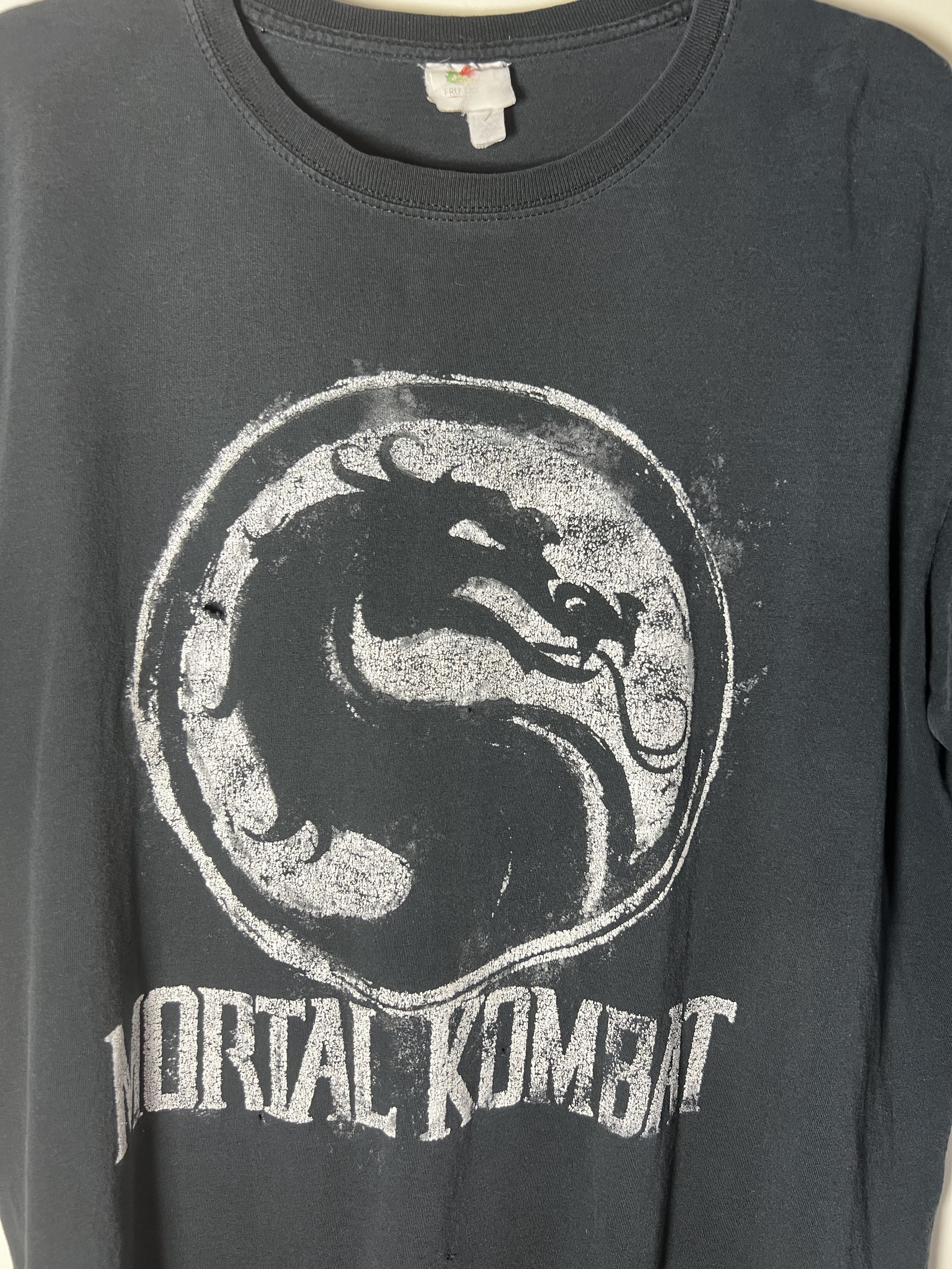Vintage Vintage 1990's Mortal Kombat Logo Graphic T-Shirt Size US M / EU 48-50 / 2 - 2 Thumbnail