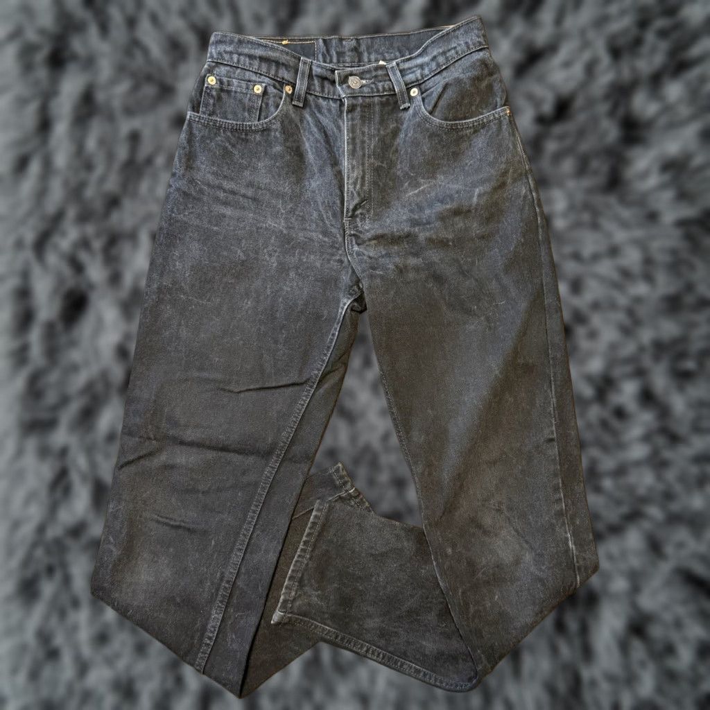 Levi's VINTAGE Levi's Jeans Womens 9 JR Long Black 550 Relaxed 90s Mom Made in USA Denim Jeans Men/Womens? Size 30" / US 8 / IT 44 - 1 Thumbnail
