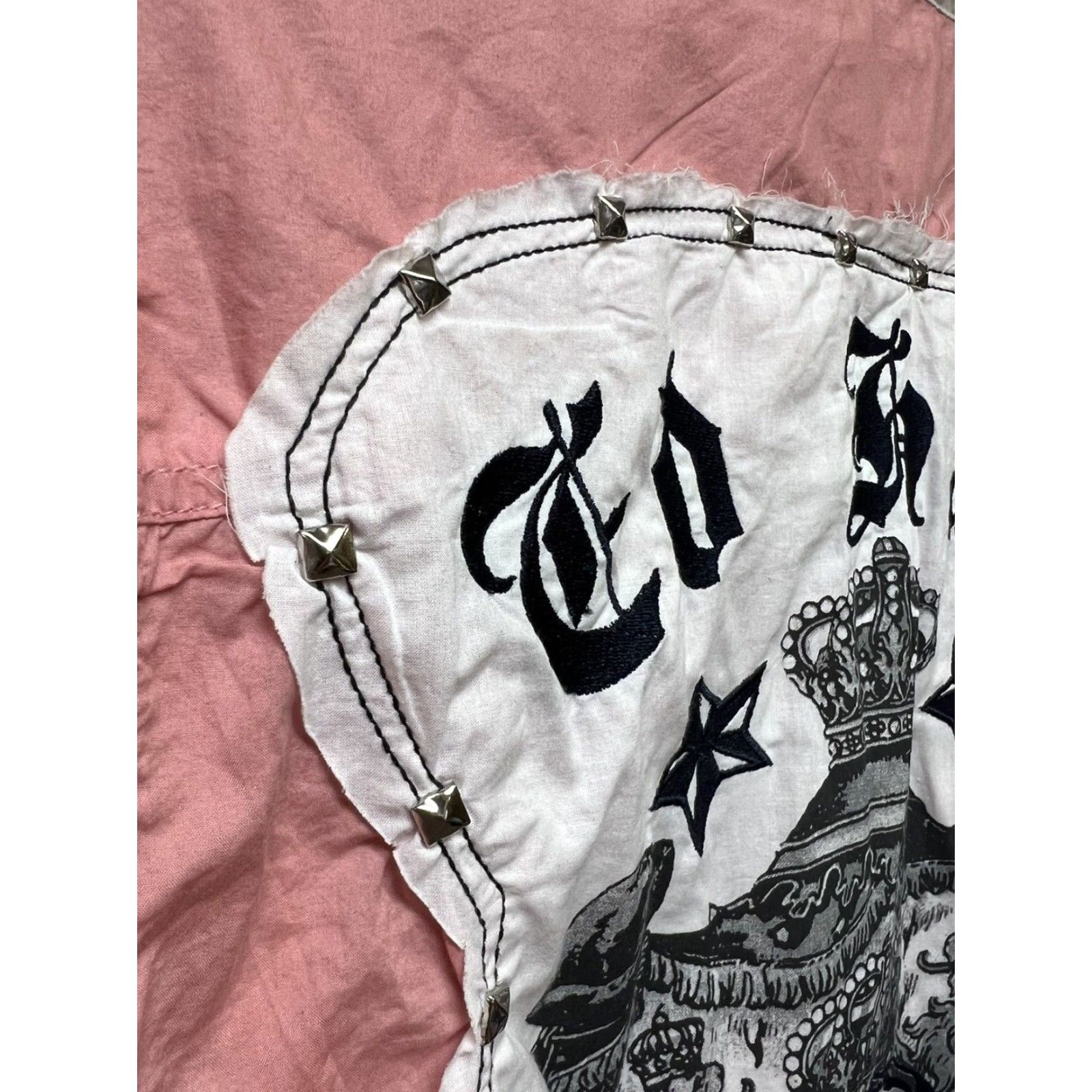 Ed Hardy VINTAGE Ed Hardy Button-Down Shirt LA Club House LA Embroidered Long Sleeve Pink L Mens Button-Up Regular Collar-Down Tattoo Style Size US L / EU 52-54 / 3 - 3 Thumbnail
