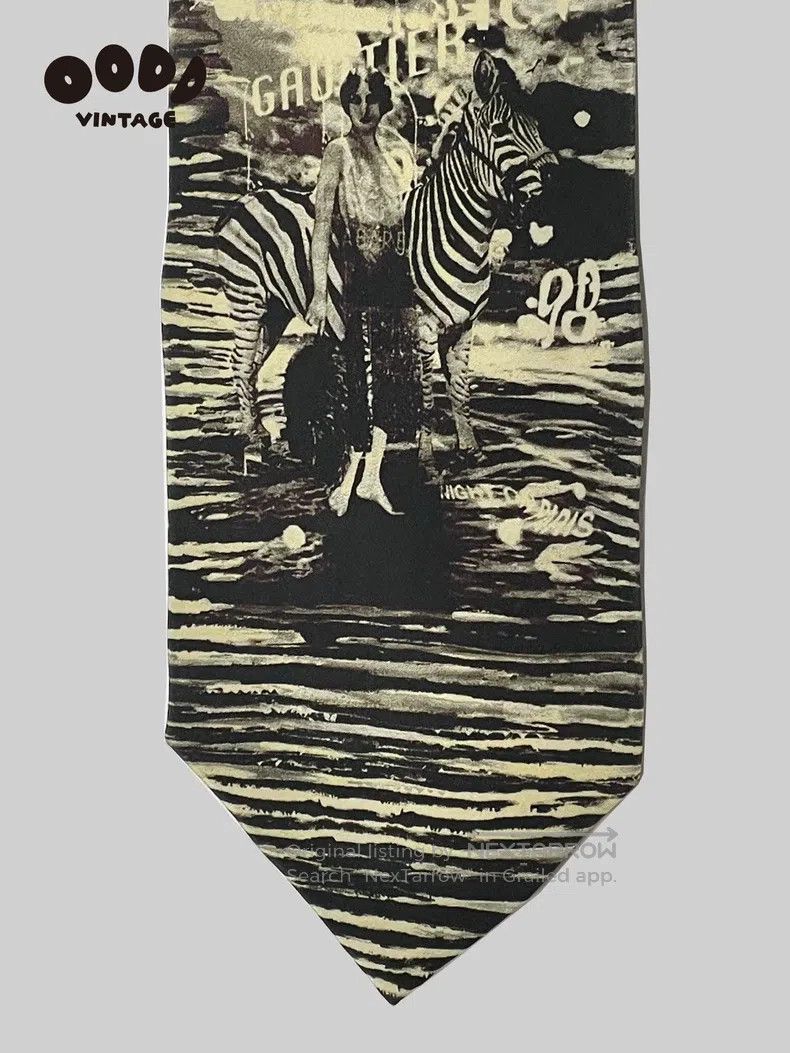 Jean Paul Gaultier Jean Paul Gaultier Zebra Goddess Tie Size ONE SIZE - 4 Thumbnail