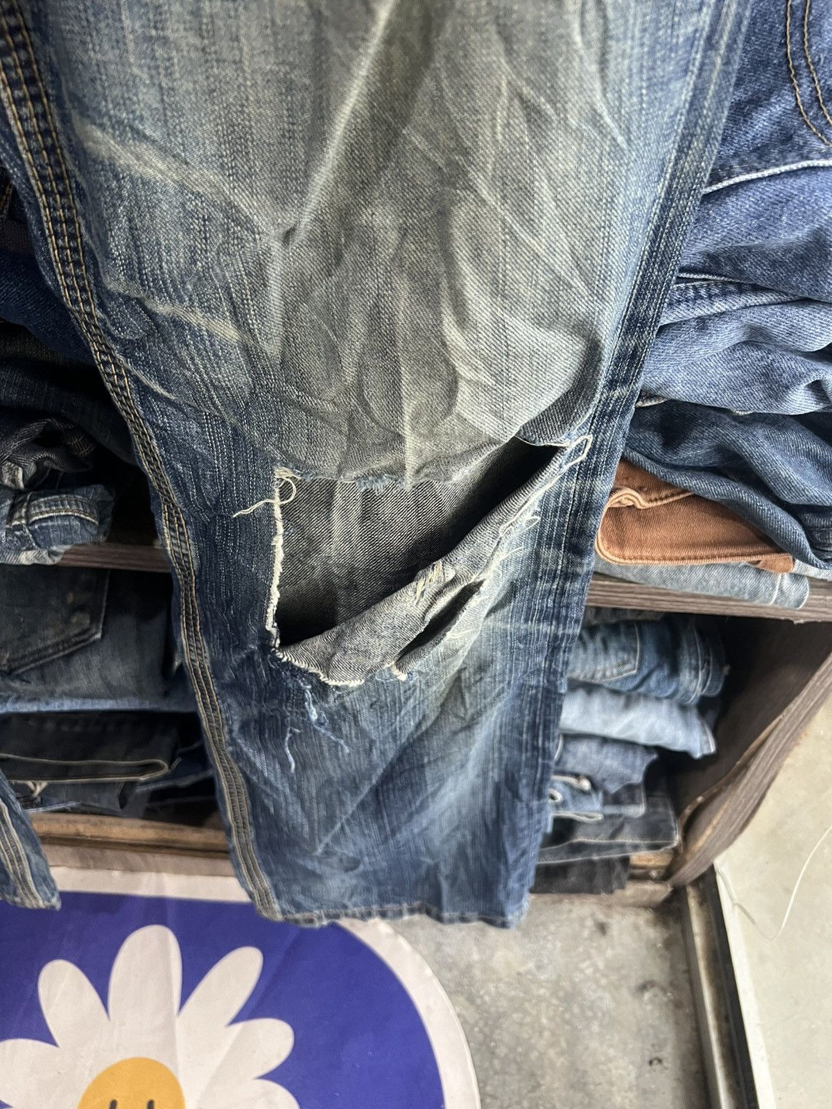 Edwin 🔥Edwin Exclusive Vintage Flared Distressed Denim Size US 34 / EU 50 - 11 Thumbnail