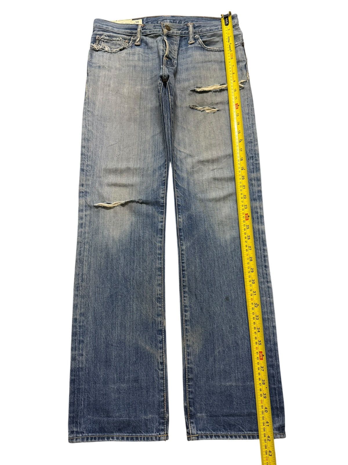 Abercrombie & Fitch Vintage 90s Abercrombie & Fitch Faded Distress Straight Leg Size US 32 / EU 48 - 9 Thumbnail