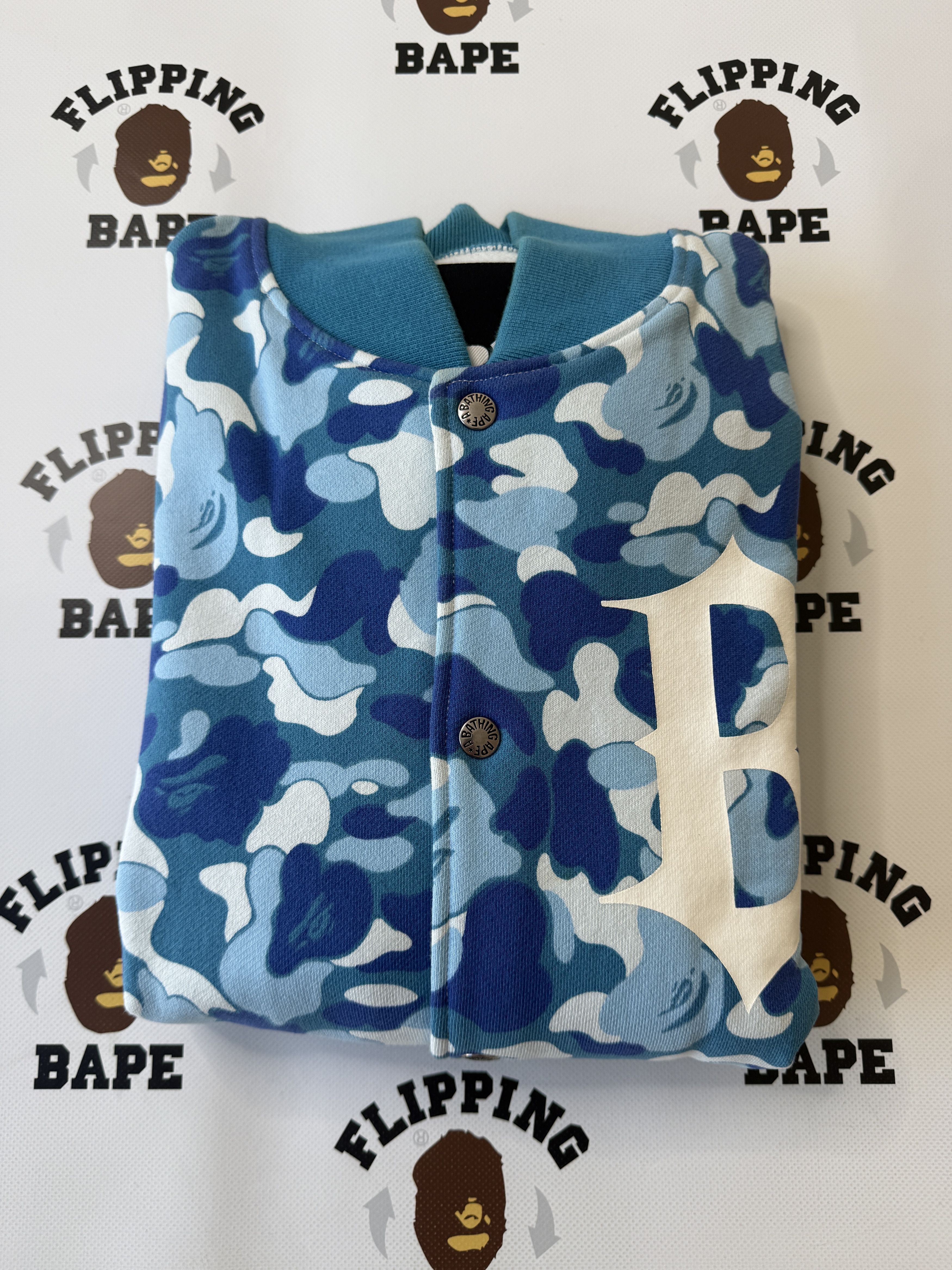 Bape BAPE NIGO FAVORITE SHOP ABC CAMO SWEAT VARSITY JACKET (2008) Size US L / EU 52-54 / 3 - 18 Thumbnail