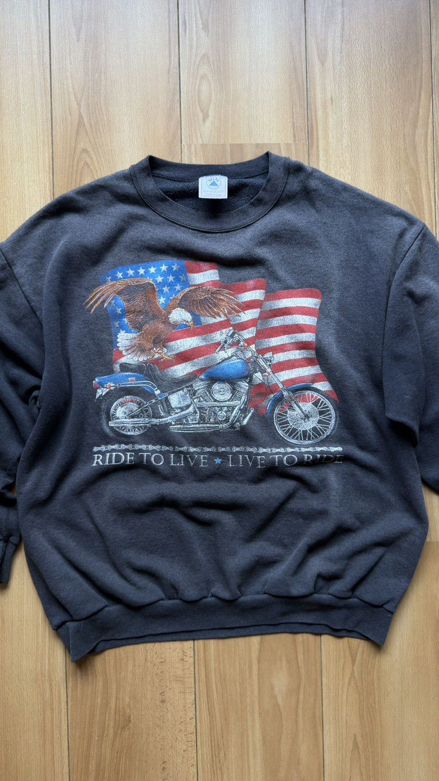 Vintage amercian vintage 90s Bike racing sweatshirt Size US XXL / EU 58 / 5 - 4 Thumbnail