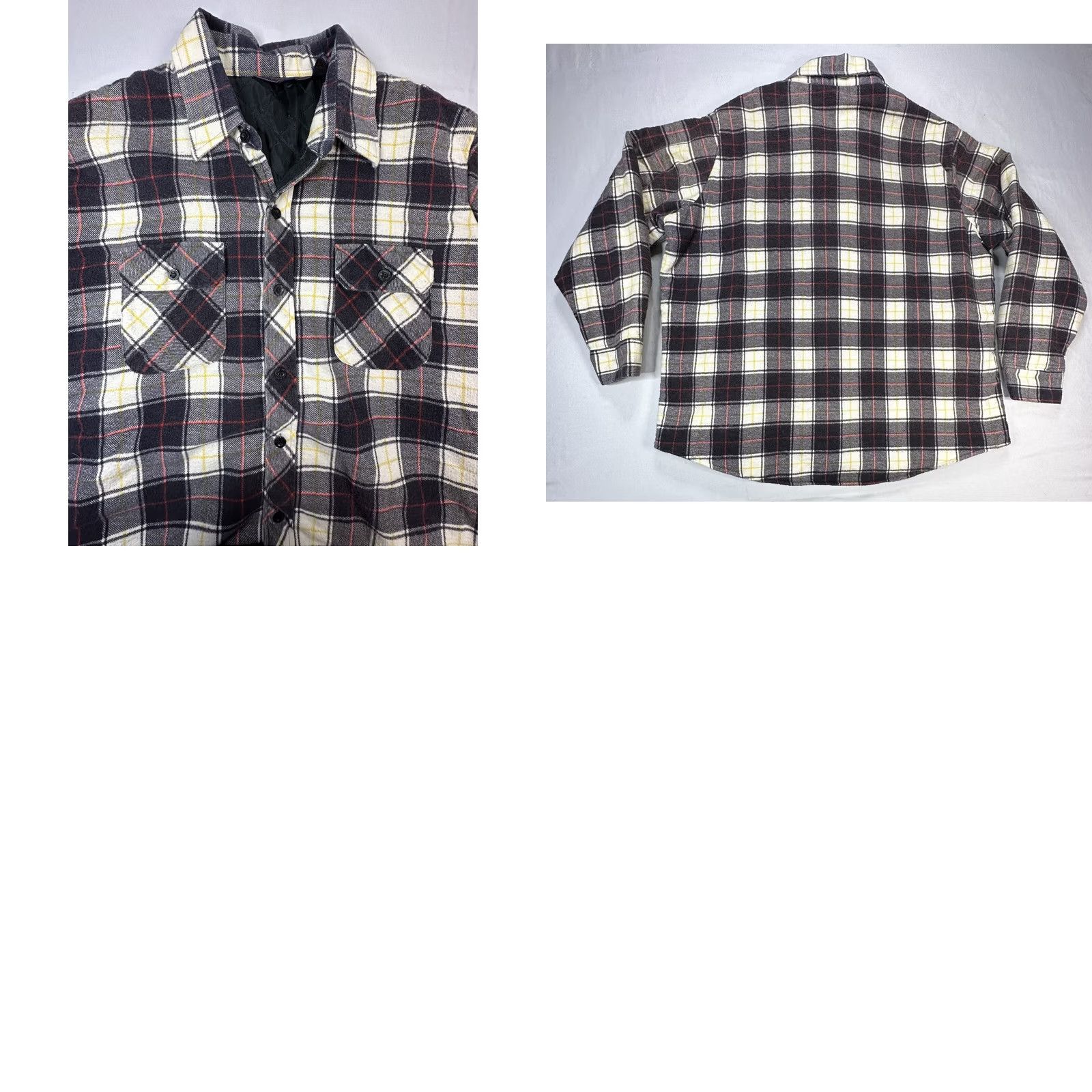 Vintage VINTAGE Woodland Jacket 2XL Black White Flannel Quilted Men’s Mens Shirt? Size US XXL / EU 58 / 5 - 8 Thumbnail
