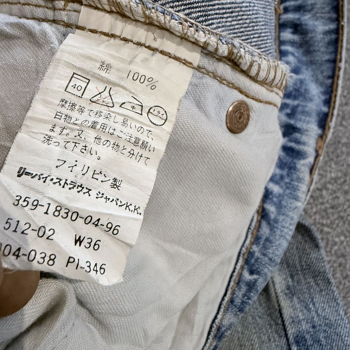 Engineered Garments × Levi's Vintage 1996 Levis 512 Faded Baggy Grunge Denim Jeans y2k Size US 36 / EU 52 - 19 Thumbnail