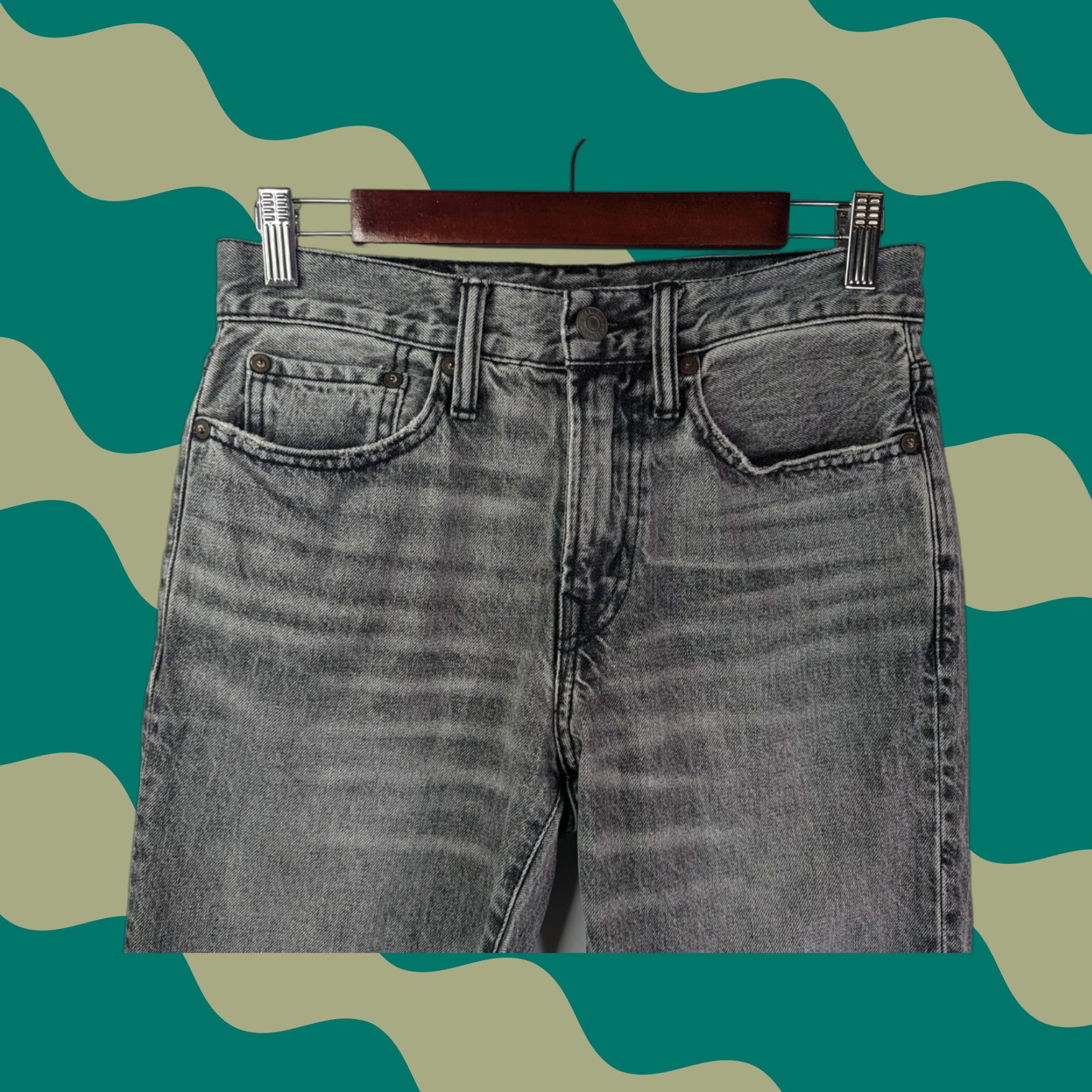American Eagle Outfitters American Eagle Outfitters Jeans Men 29 Black Charcoal Wash Denim 5-Pocket Tapered Inseam 30 in Button Zip Regular Size Type Mens Size US 29 - 1 Thumbnail