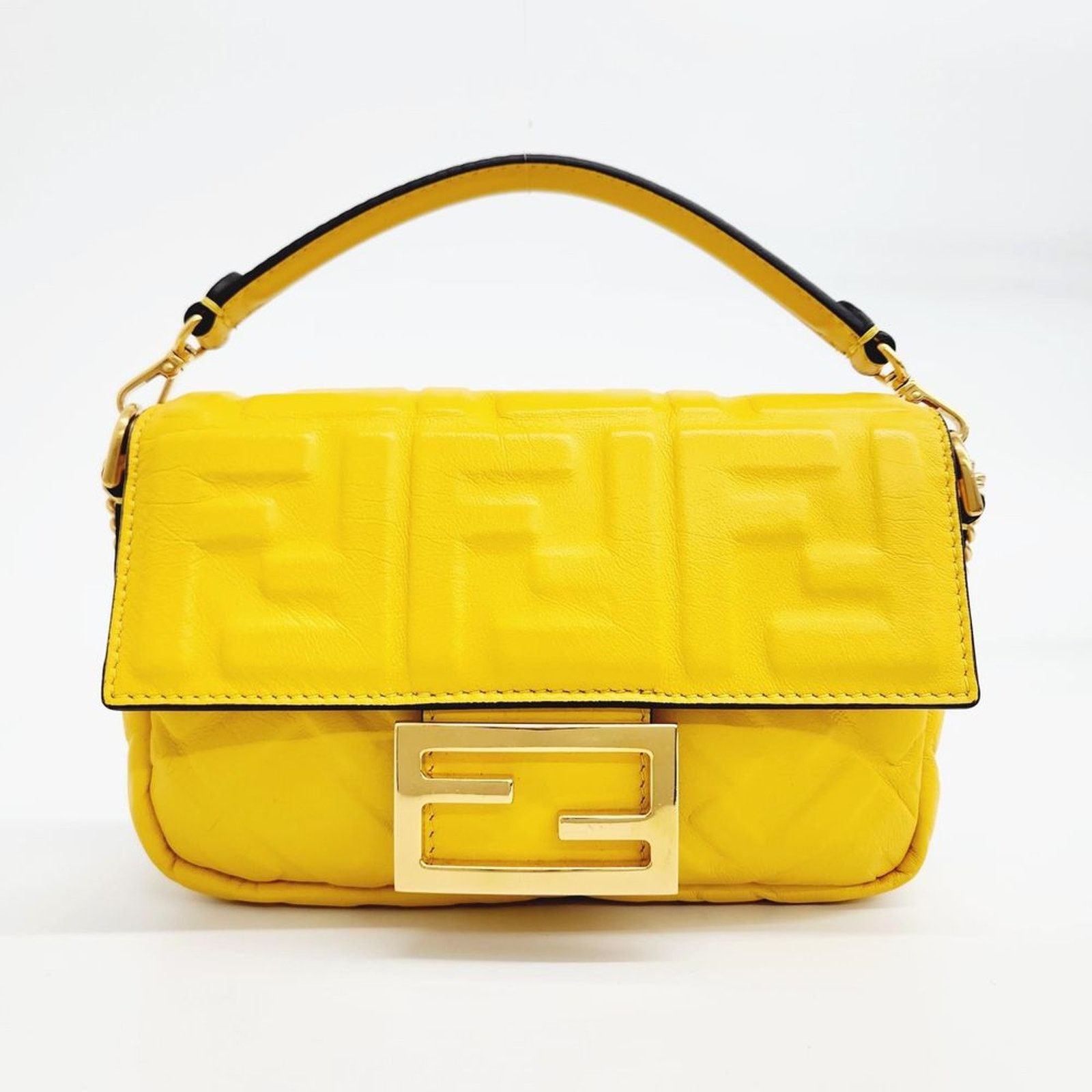 Fendi Baguette Bag Mini (5645365) in Yellow, Women's